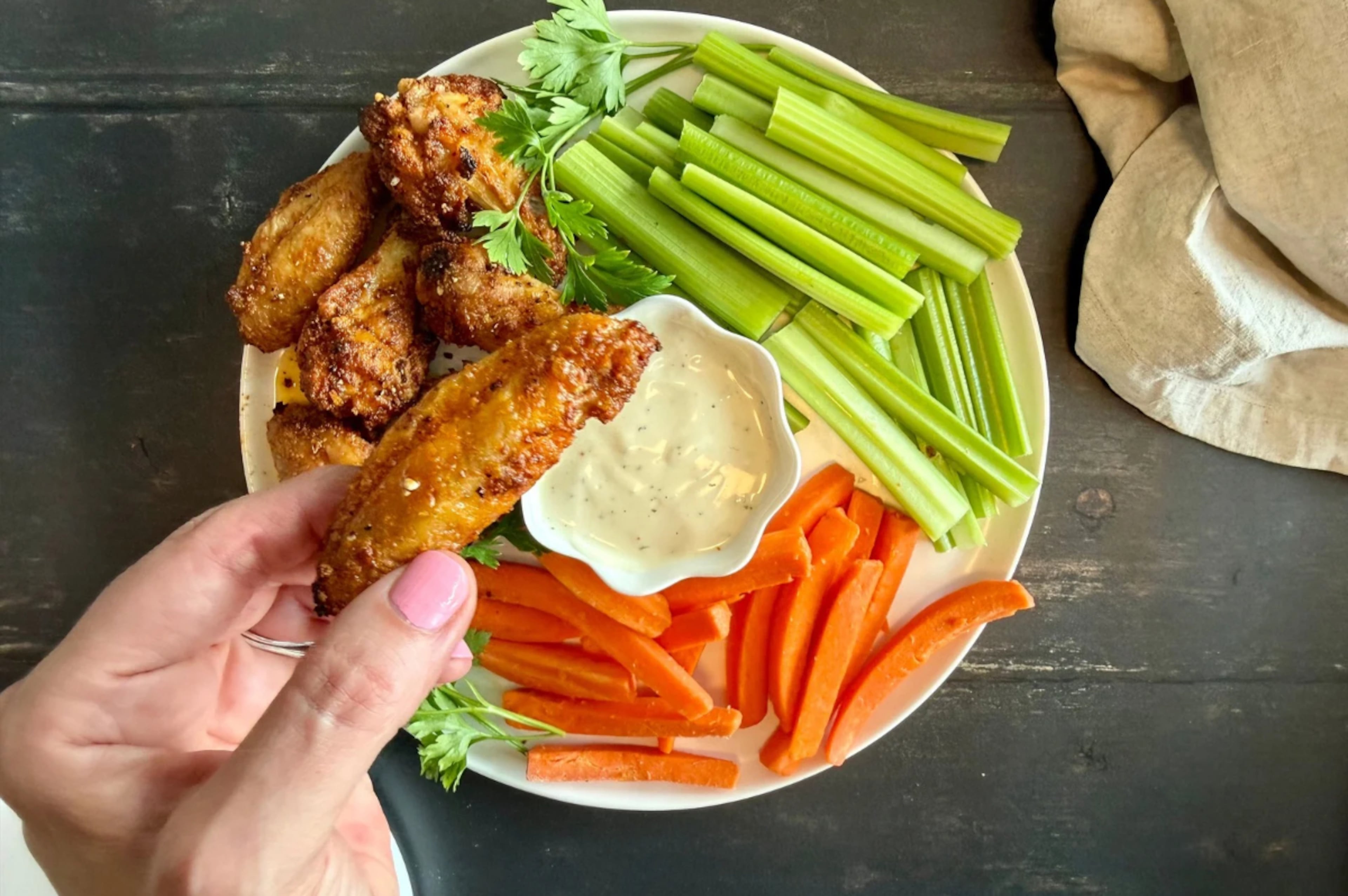 Crispy baked lemon pepper wings