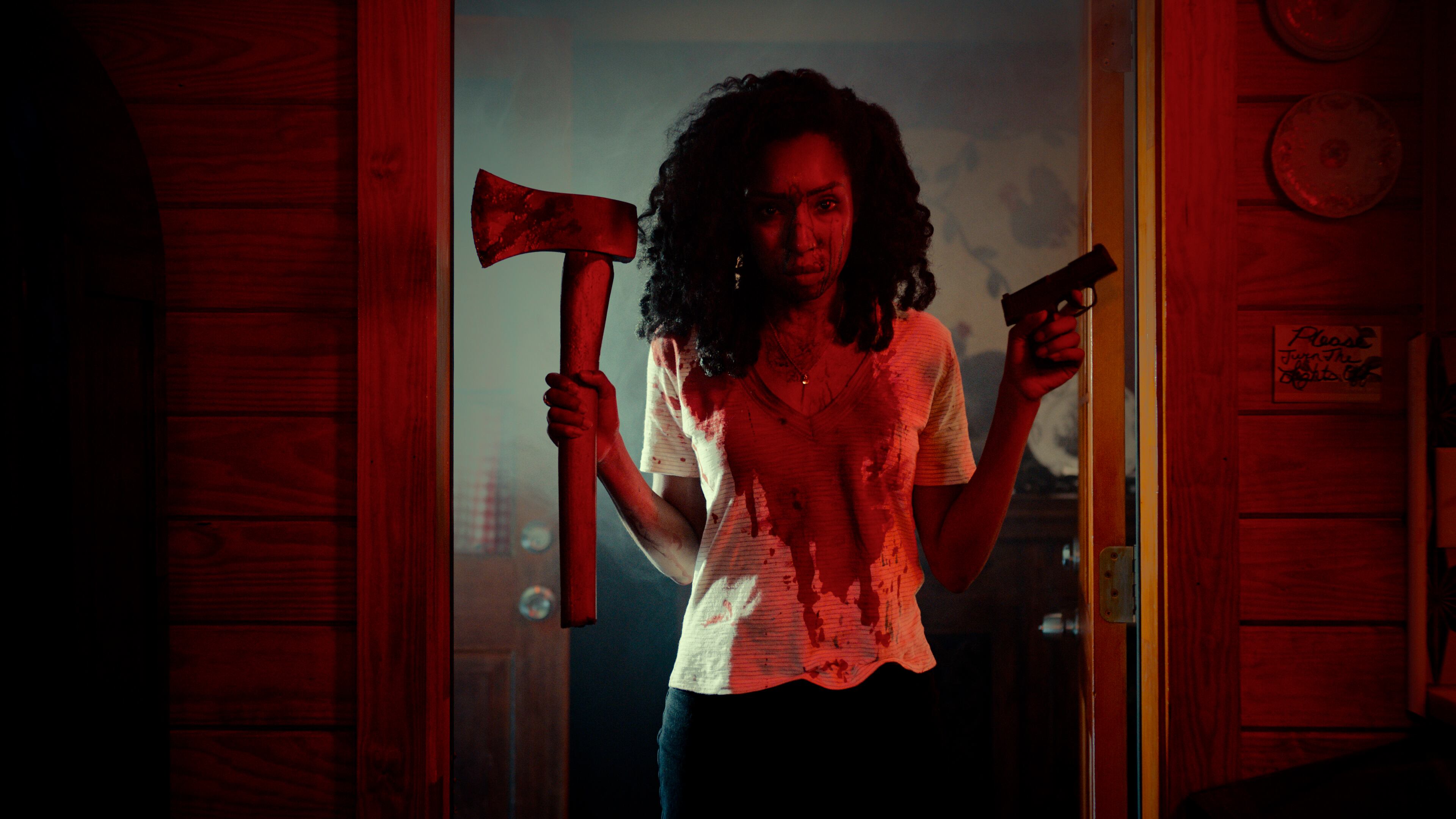 Andrea Laing plays Zoe in "Adult Swim Yule Log." NICOLE YAVASILE