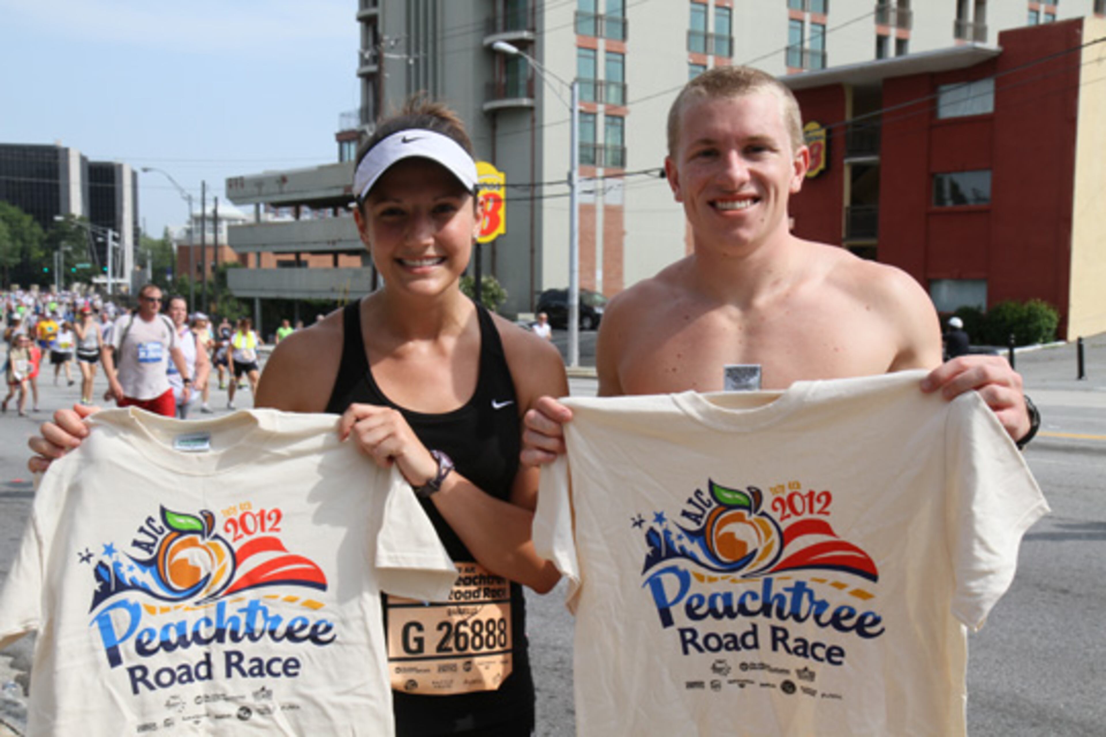 Here's your 2012 Peachtree Road Race T-shirt.