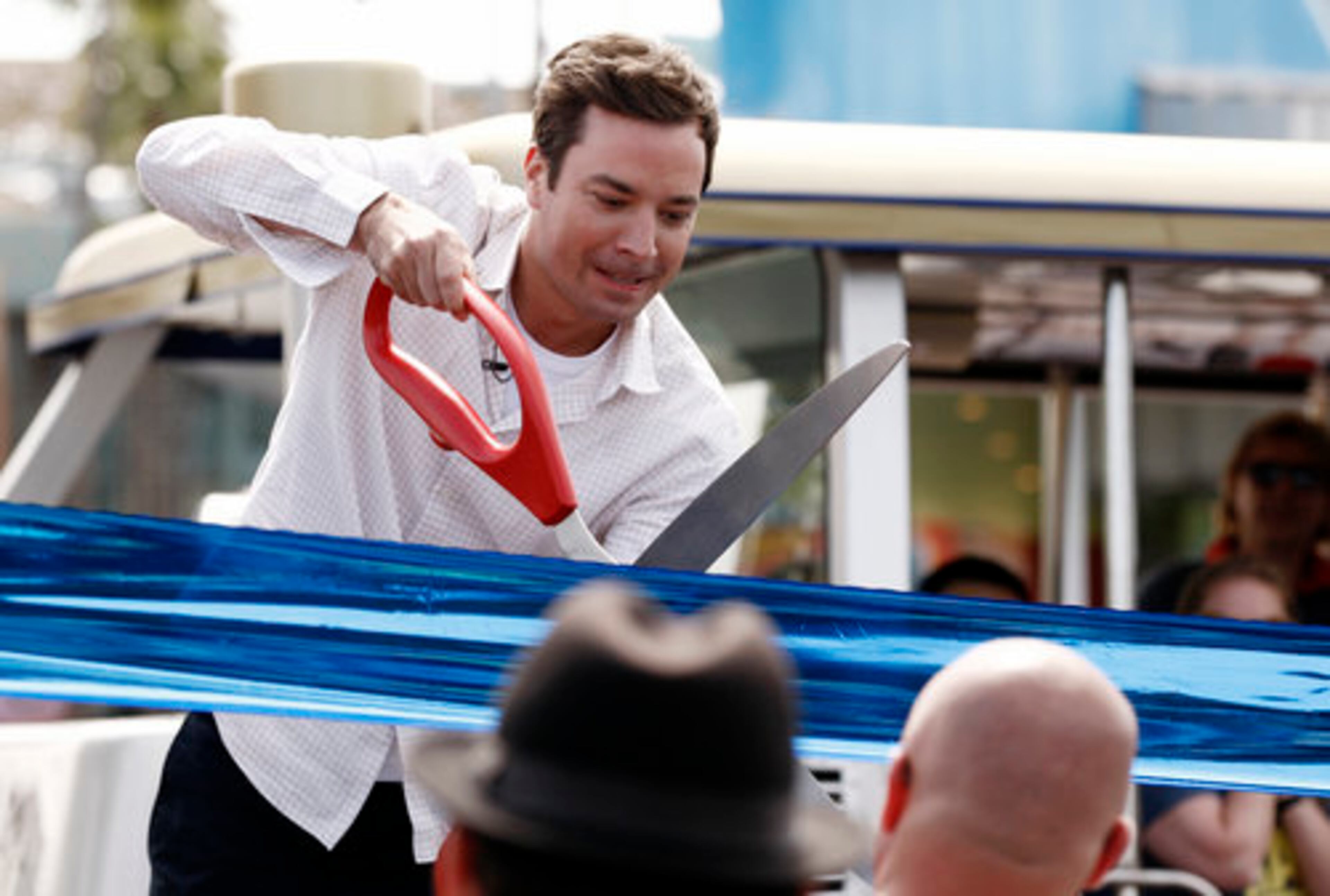 The former "Saturday Night Live" star and late-night talk show host narrates the tour, which takes visitors behind the scenes of movies and television shows to sets and locations on the Universal Studios back lot.