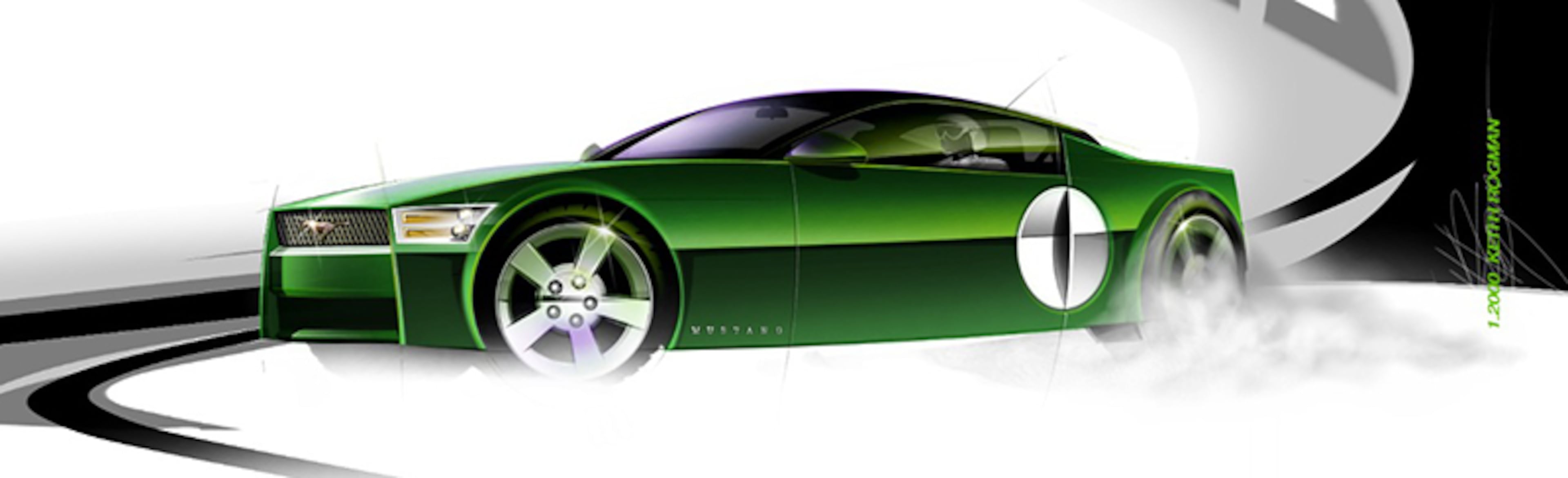 Another extremely blocky design theme based on the New Edge design language. While it has Mustang cues, it doesn’t really say “Mustang.”