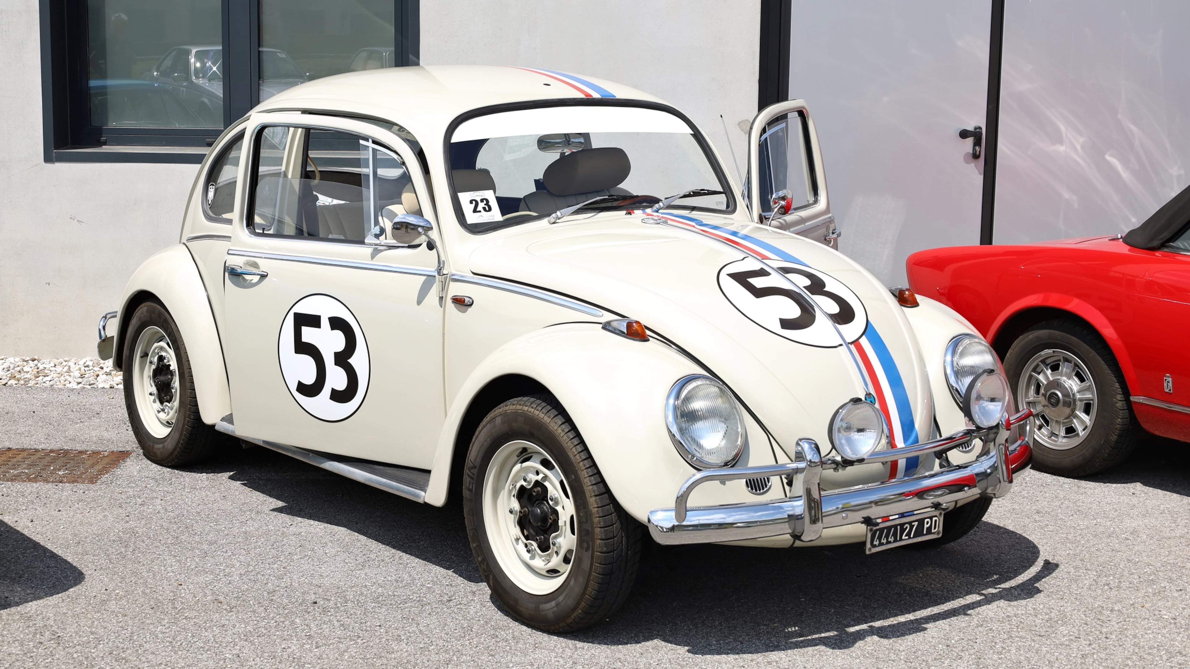 A vintage Volkswagen Beetle that looks like Herbie, the Love Bug. (Photo courtesy of iStock.)