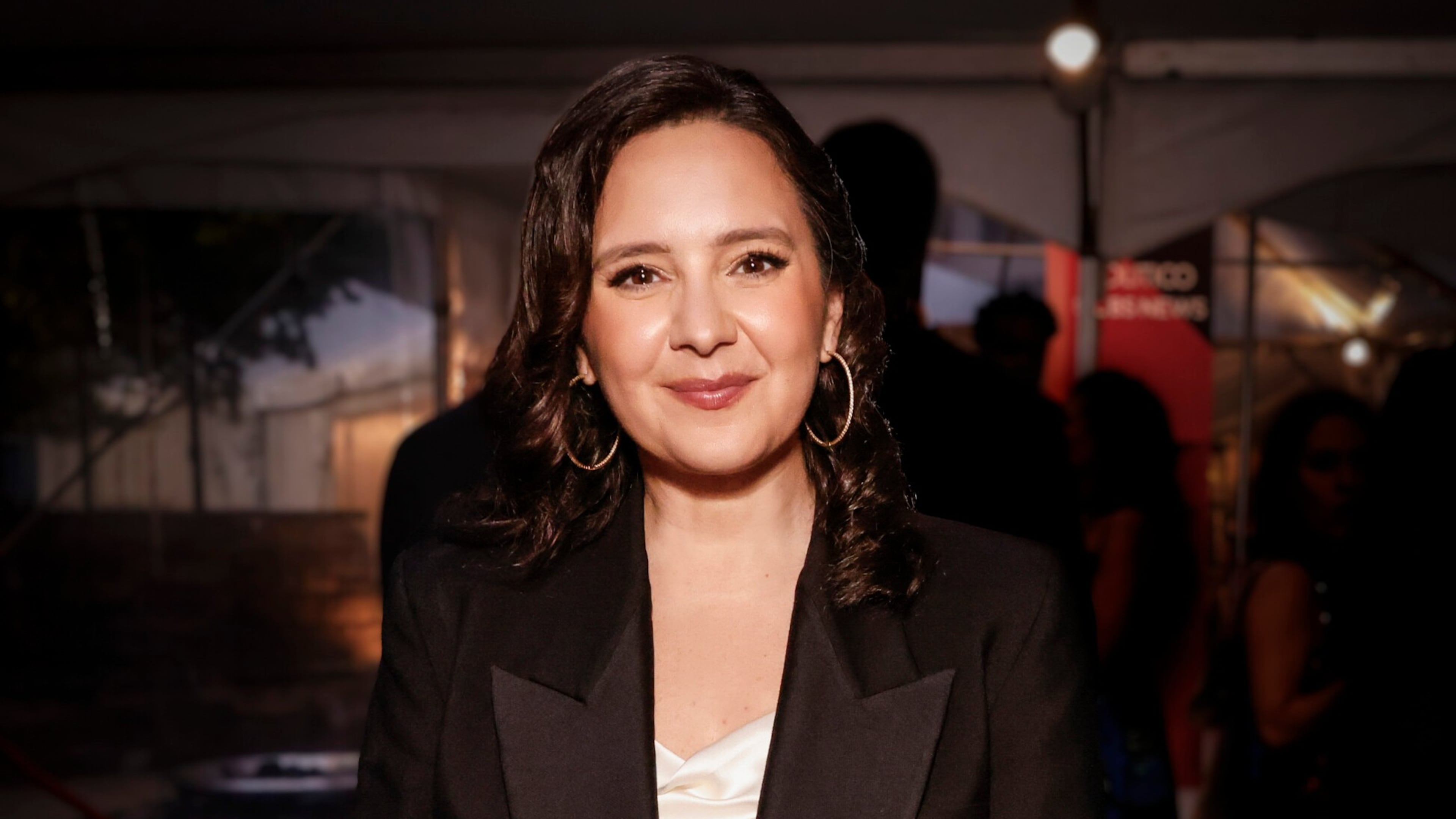 This image released by CBS News shows Bari Weiss at the CBS News/Politico reception ahead of the White House correspondents dinner in Washington on April 25, 2026. (Mary Kouw/CBS News via AP)