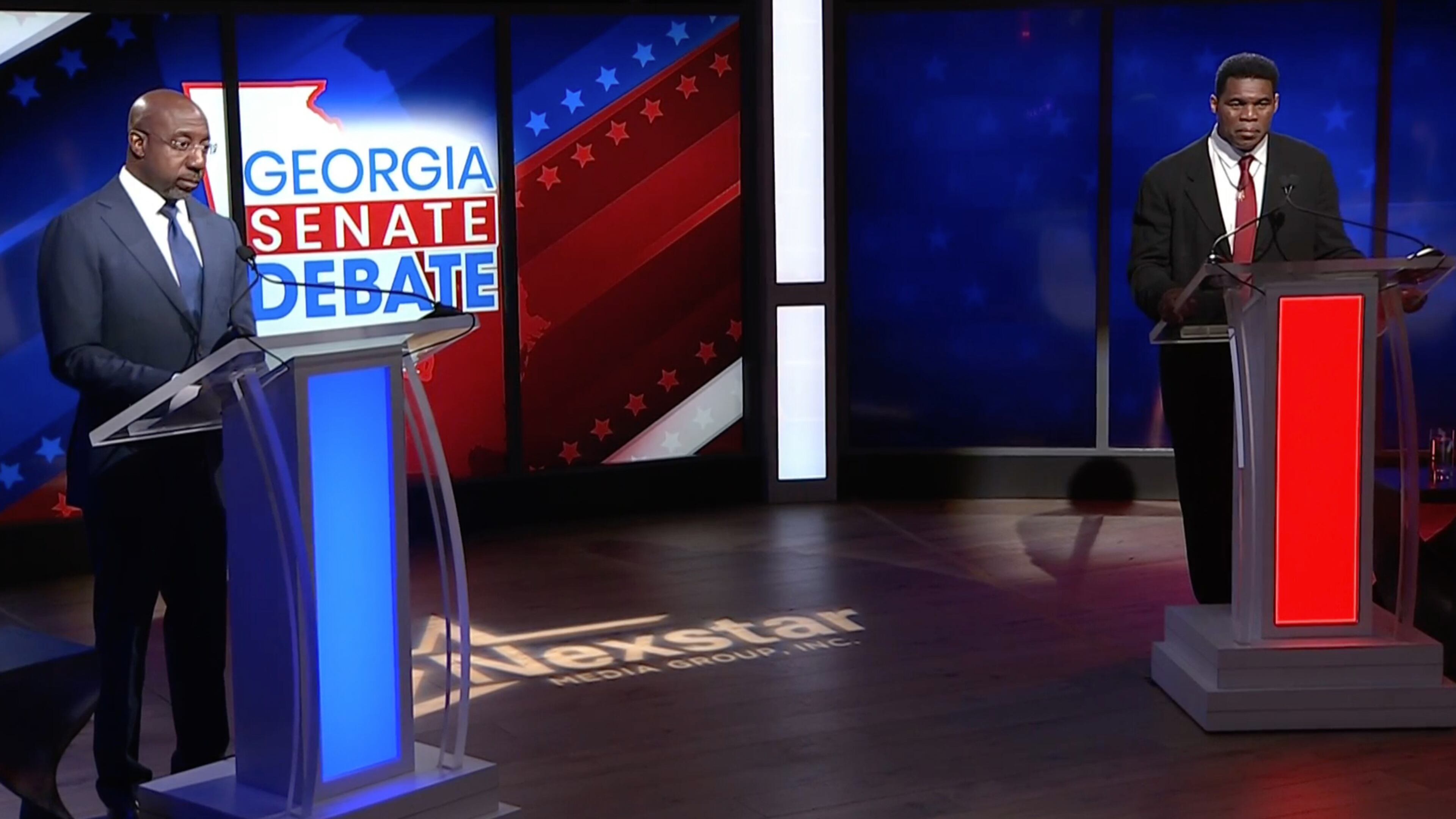 Warnock and Walker Senate debate, Friday, Oct. 14, 2022. (WSAV screengrab)