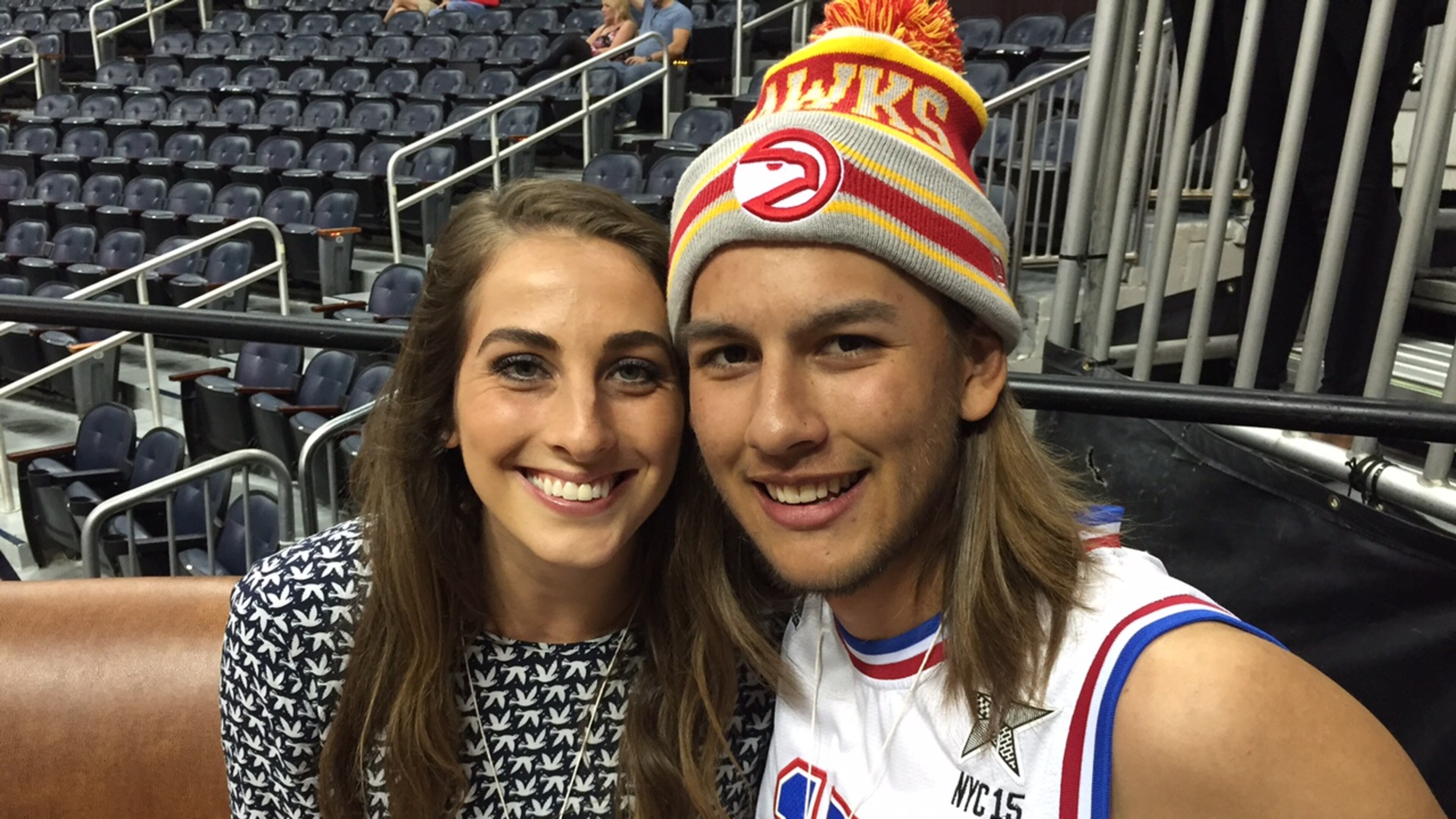 Ben McCleskey, 21, and Avery Armstrong, 23, started dating after the first Hawks Tinder night. PHOTO BY HELENA OLIVIERO