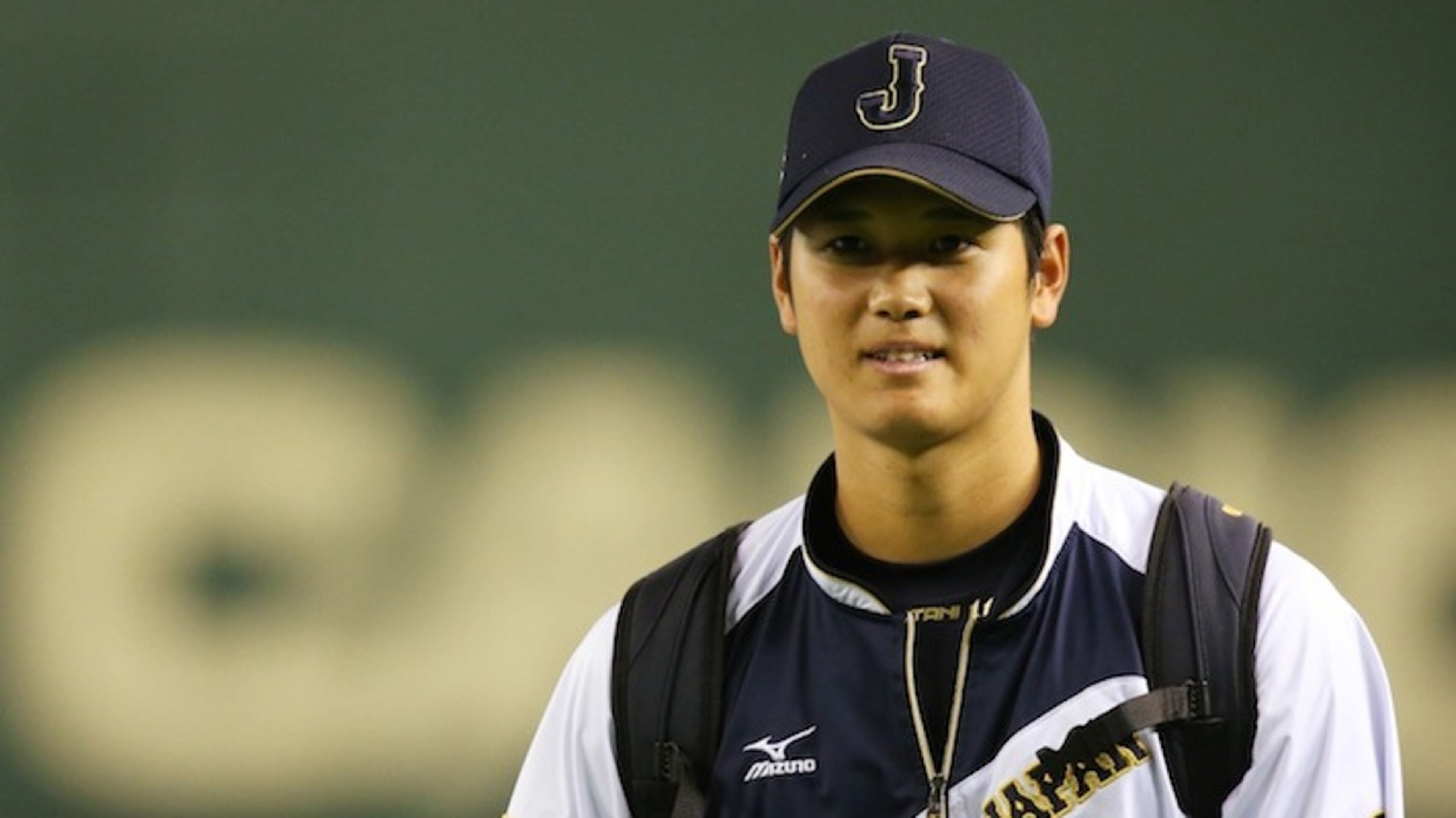Shohei Otani on Nov. 15, 2014 during game 3 of the 2014 All Star Series between Japan and Major League Baseball All Stars at the Tokyo Dome in Tokyo, Japan. (Shingo Ito/AFLO/Zuma Press/TNS)