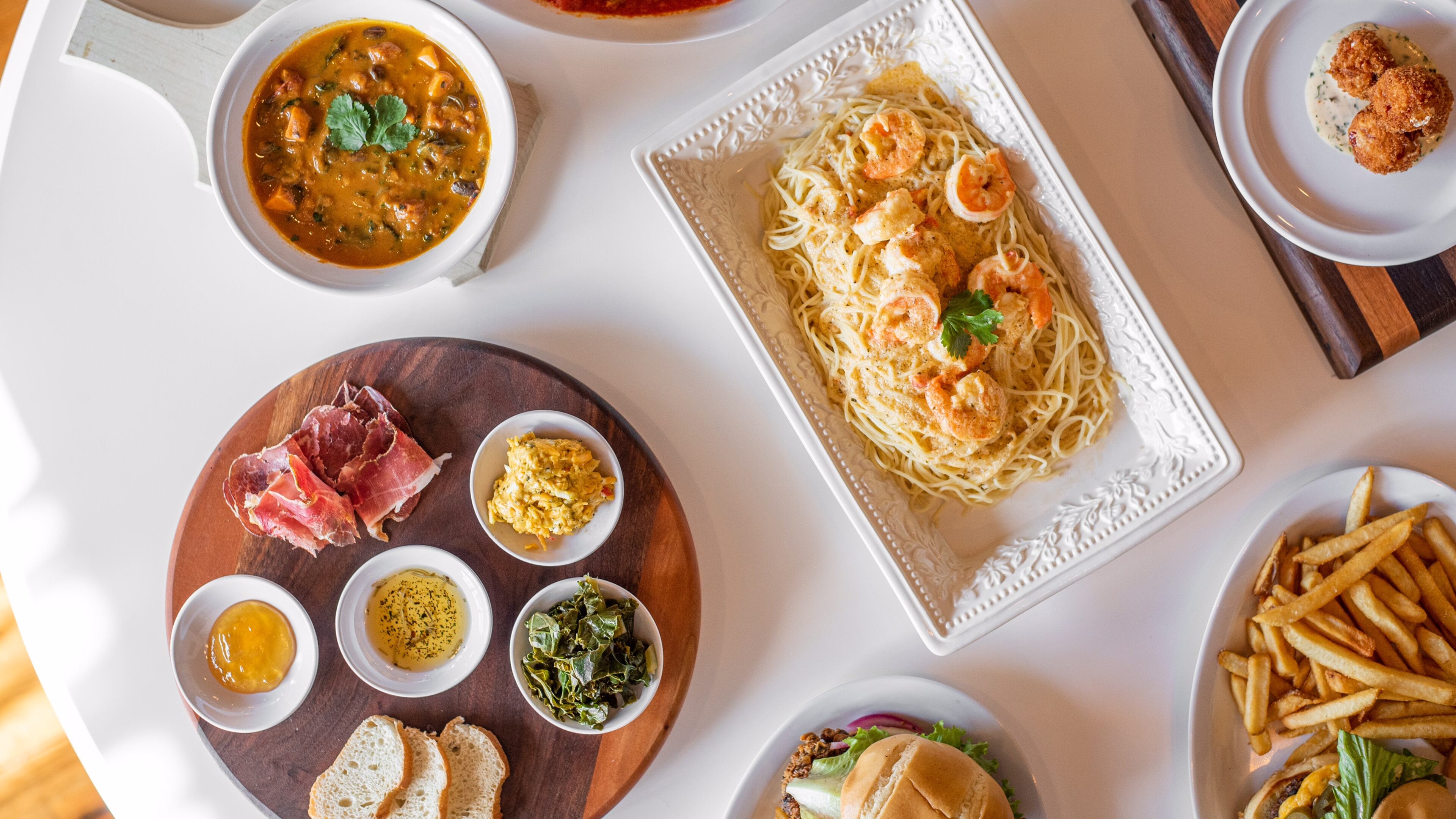 Dishes from the menu of Suga's Cafe and Cheese Shoppe.