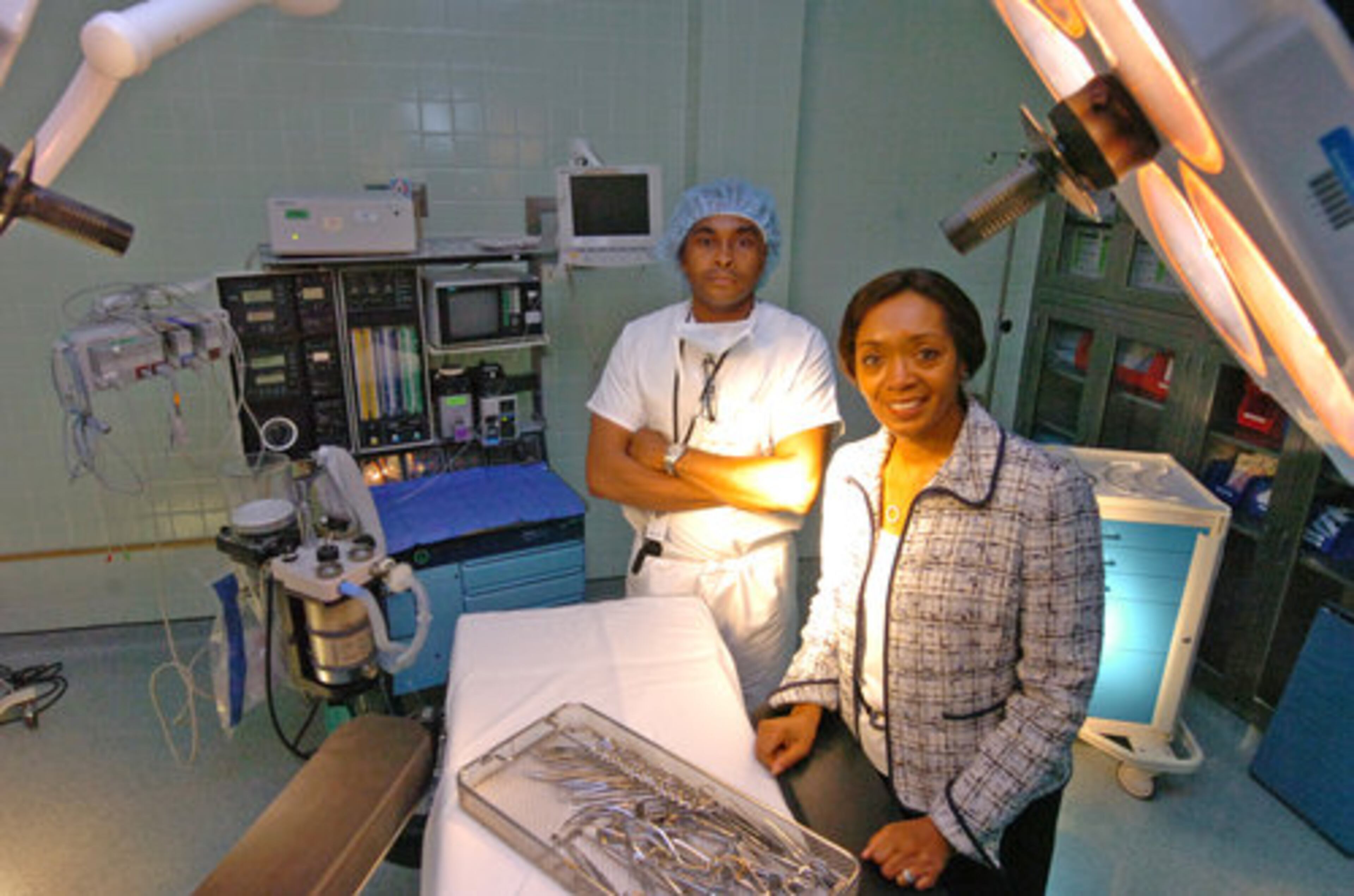Nurse Myron DuBose (left) and CEO Sandra Crayton stand ready. Georgia Medical Provider Financial Corp. purchased the hospital last year after the prior owners, a group of local doctors and investors, declared bankruptcy.