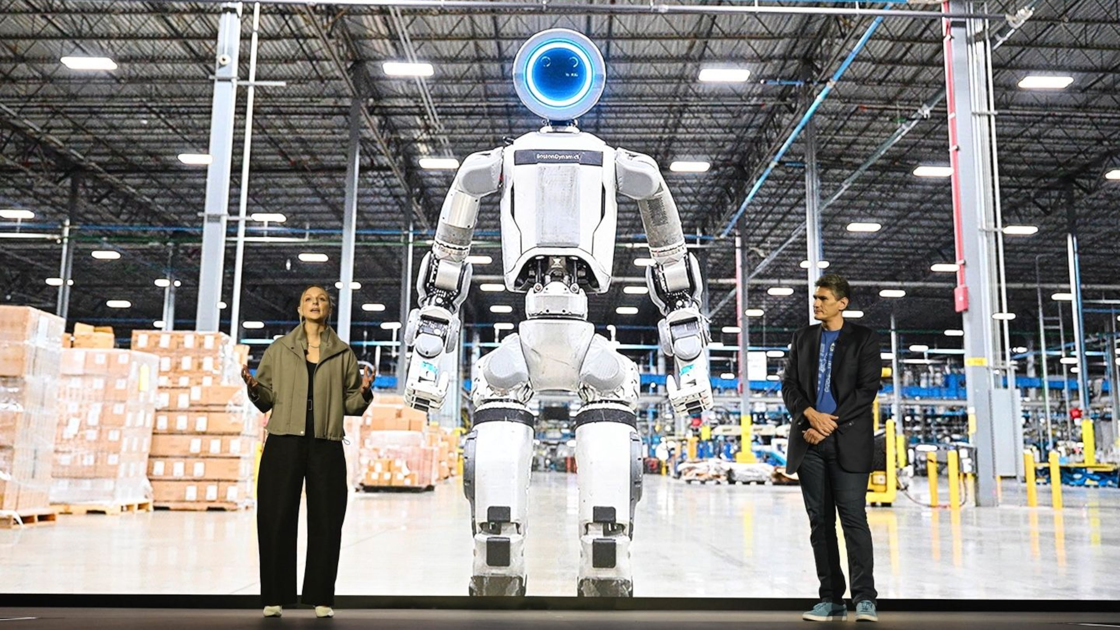 Hyundai Motor Group and its subsidiary, Boston Dynamics, unveil humanoid robots on Monday, Jan. 5, 2026, that will be deployed at the company's auto factories, including in Georgia. (Courtesy of Hyundai Motor Group)