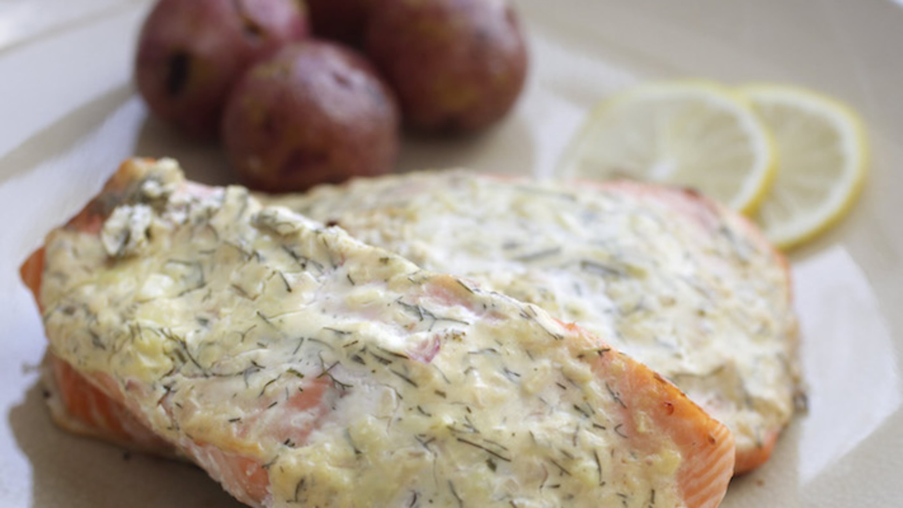 Baked Salmon with Mustard-Dill Sauce. (Cristina M. Fletes/St. Louis Post-Dispatch/TNS)