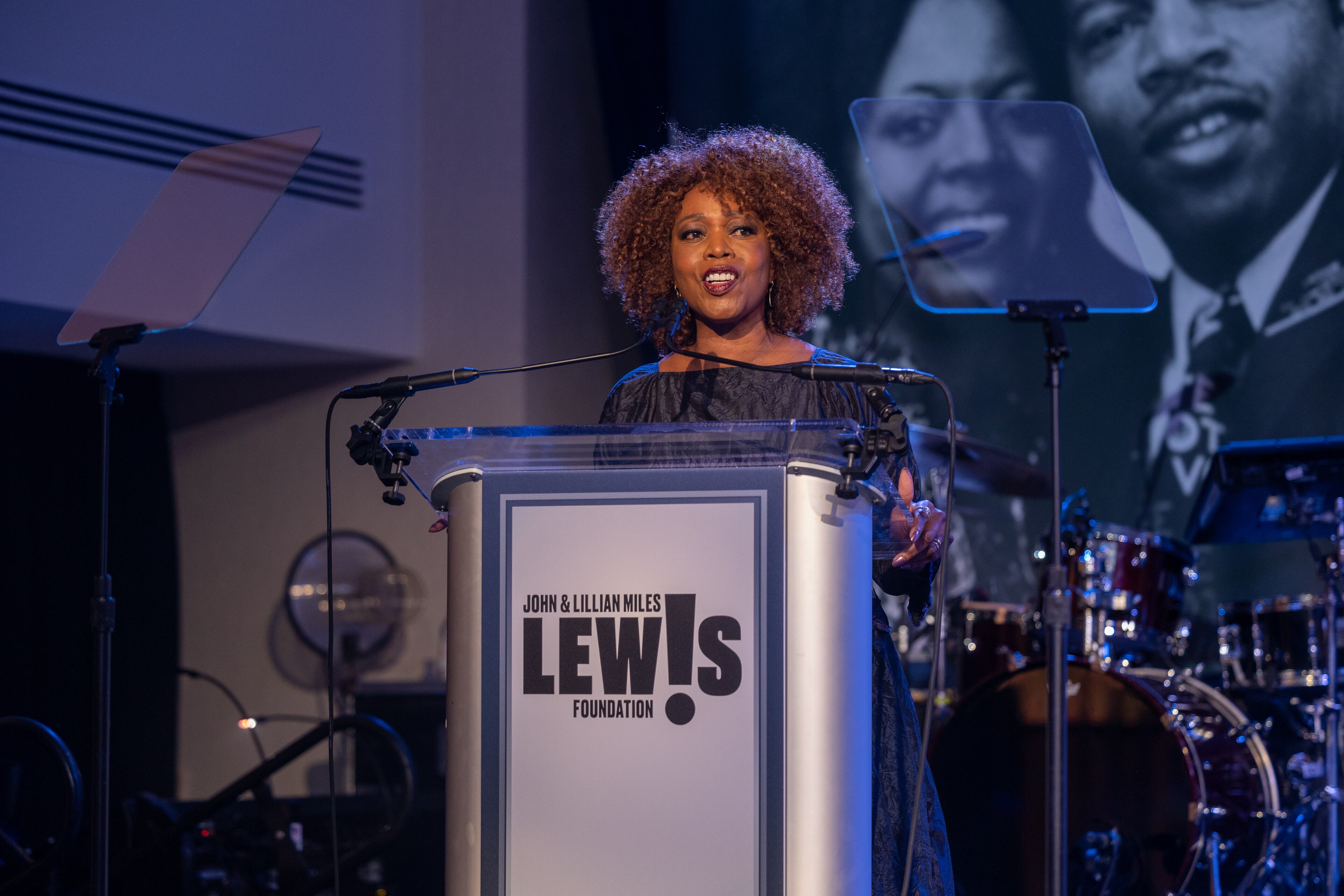 Alfre Woodard hosts the John and Lillian Lewis Foundation’s inaugural gala on May 17th, 2022 in Washington, DC. (Nathan Posner for the Atlanta Journal-Constitution)
