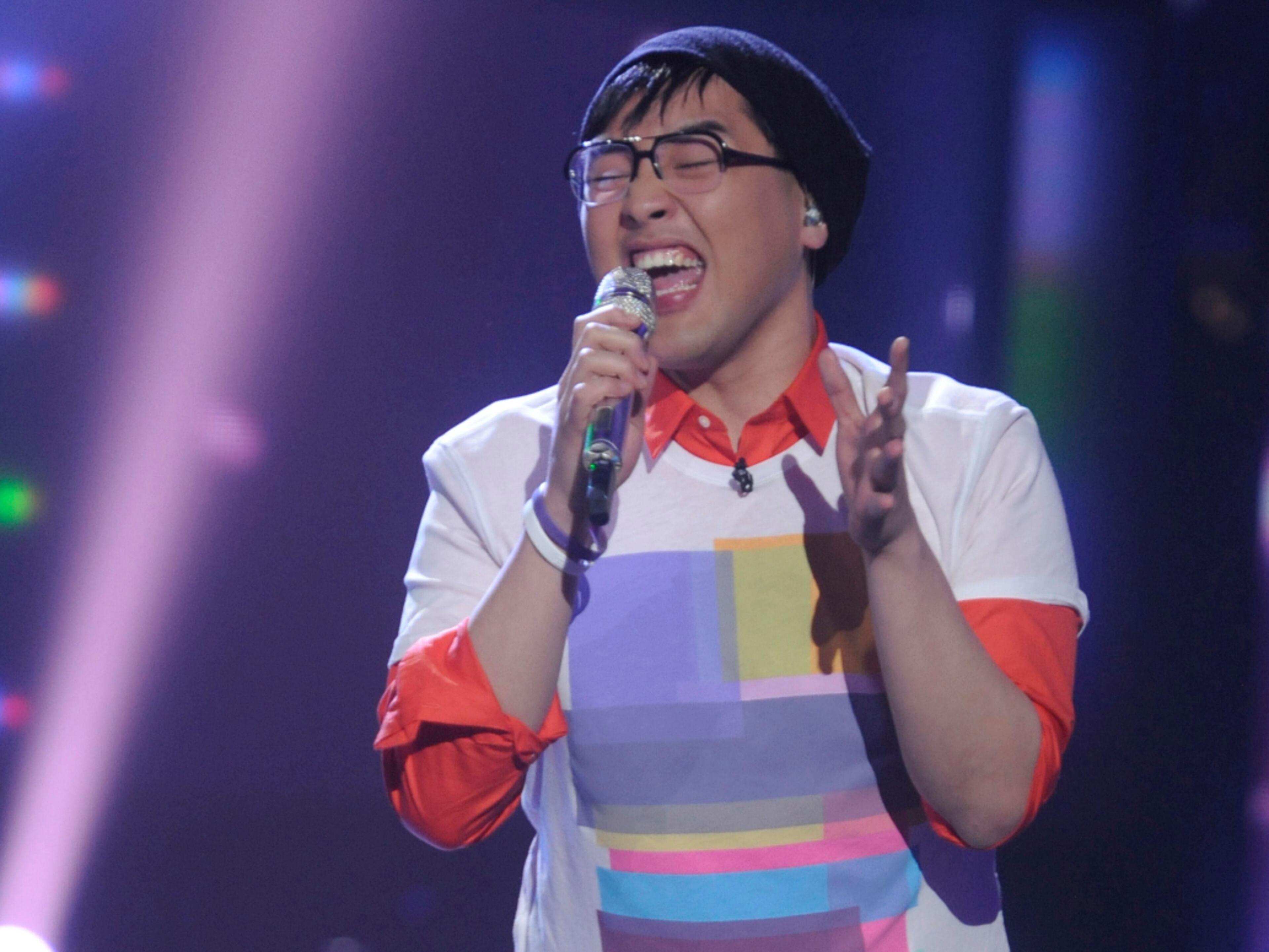 AMERICAN IDOL: Heejun Han performs in front of the Judges on AMERICAN IDOL airing Wednesday, March 21 (8:00-10:00 PM ET/PT) on FOX. CR: Michael Becker / FOX.