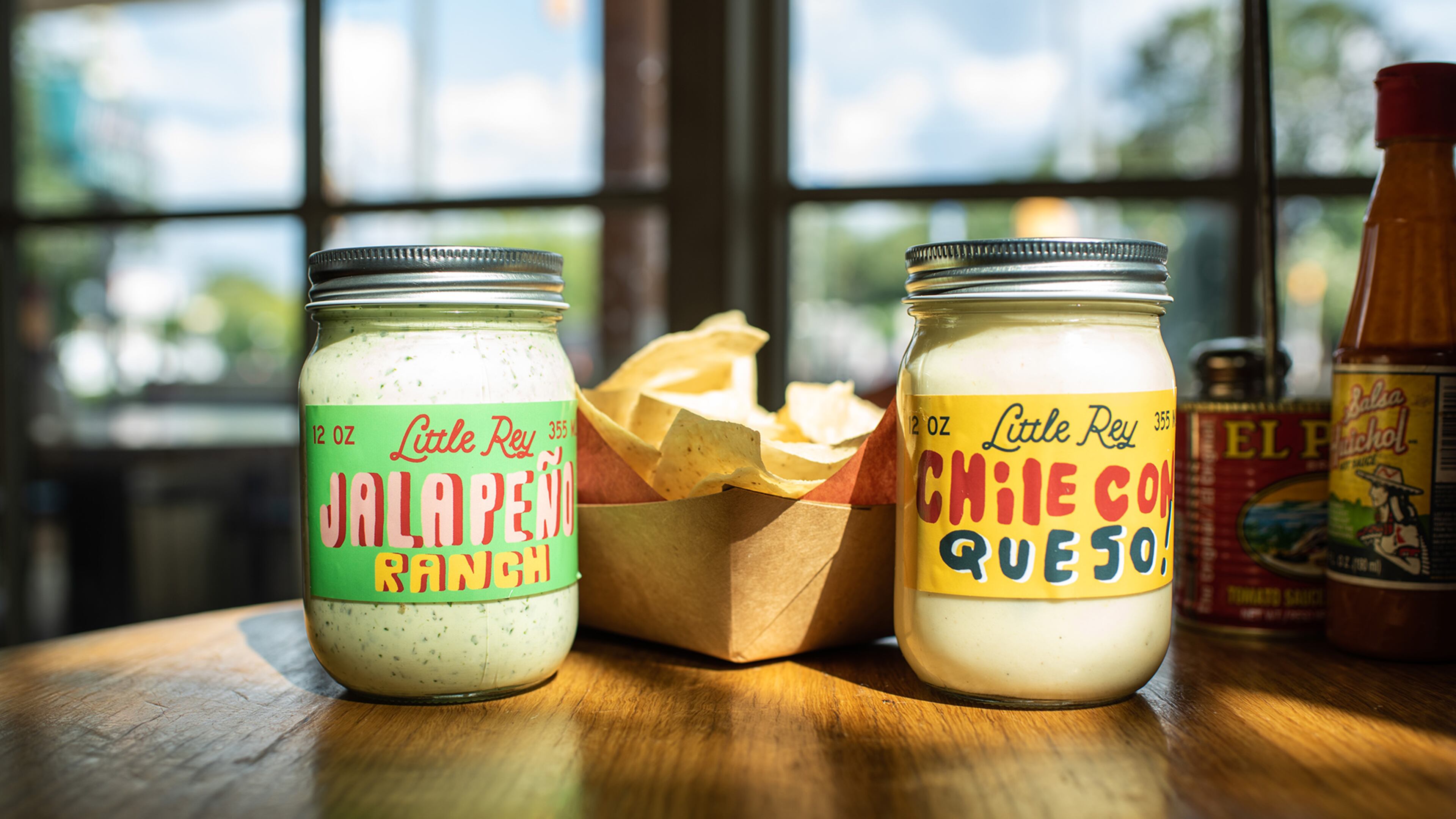 Chile con queso and jalapeno ranch dressing from Little Rey. Courtesy of Little Rey