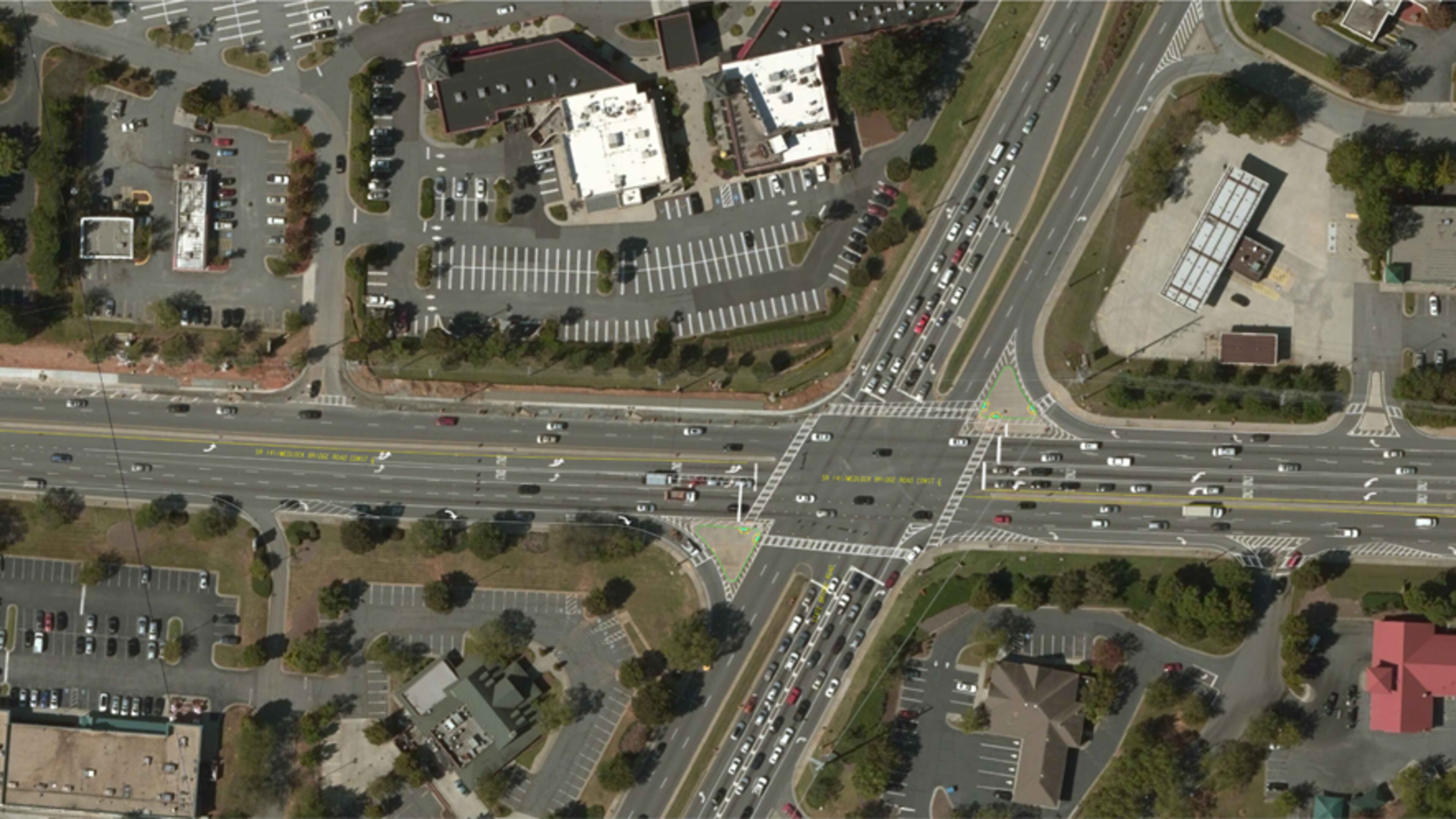 Engineer’s drawing depicts a segment of the reconstructed Medlock Bridge Road in Johns Creek. CITY OF JOHNS CREEK