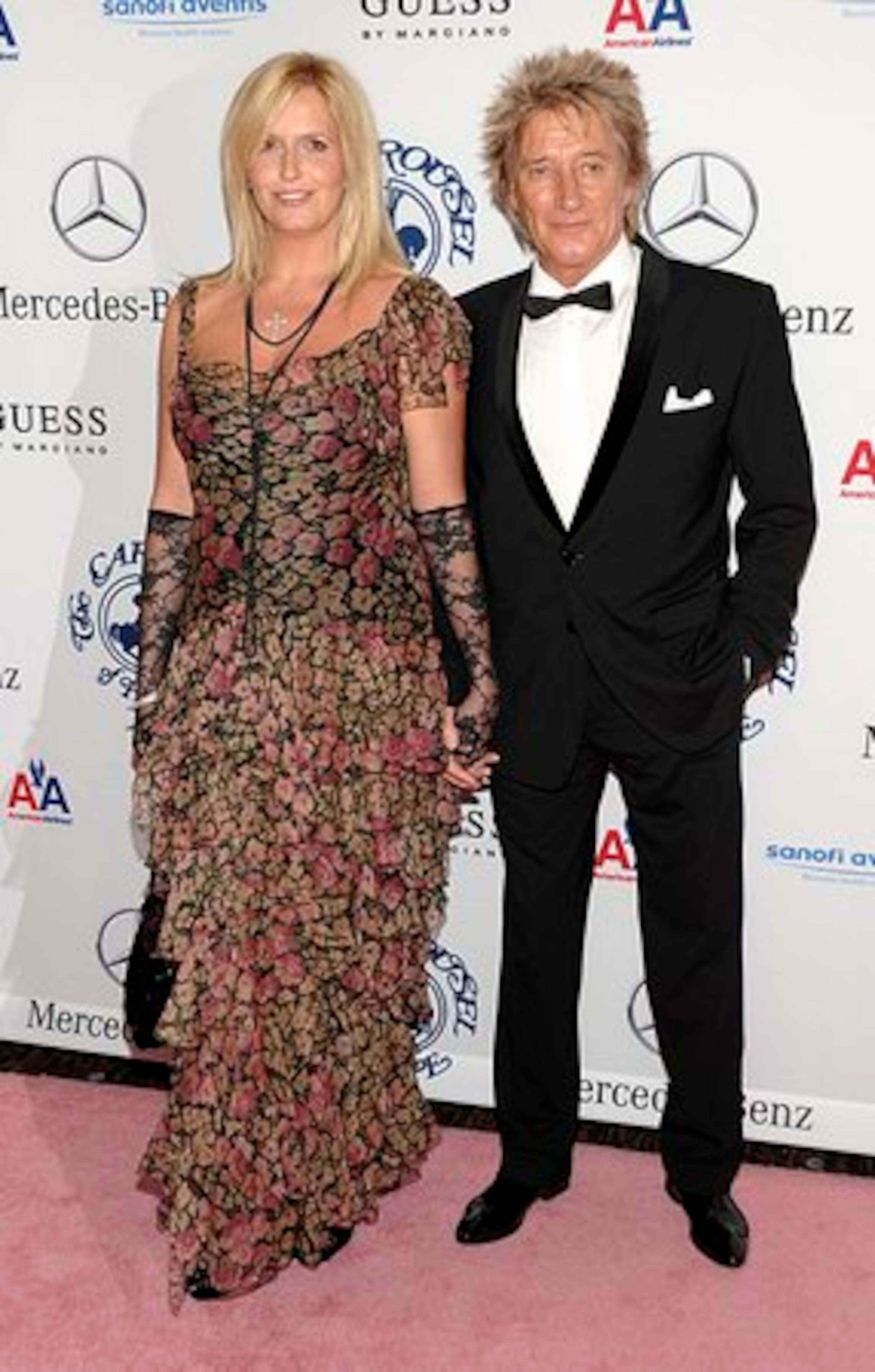 Singer Rod Stewart and model Penny Lancaster arrive at the 32nd Annual Carousel of Hope Ball in Beverly Hills, Calif. on Saturday, Oct. 23, 2010.