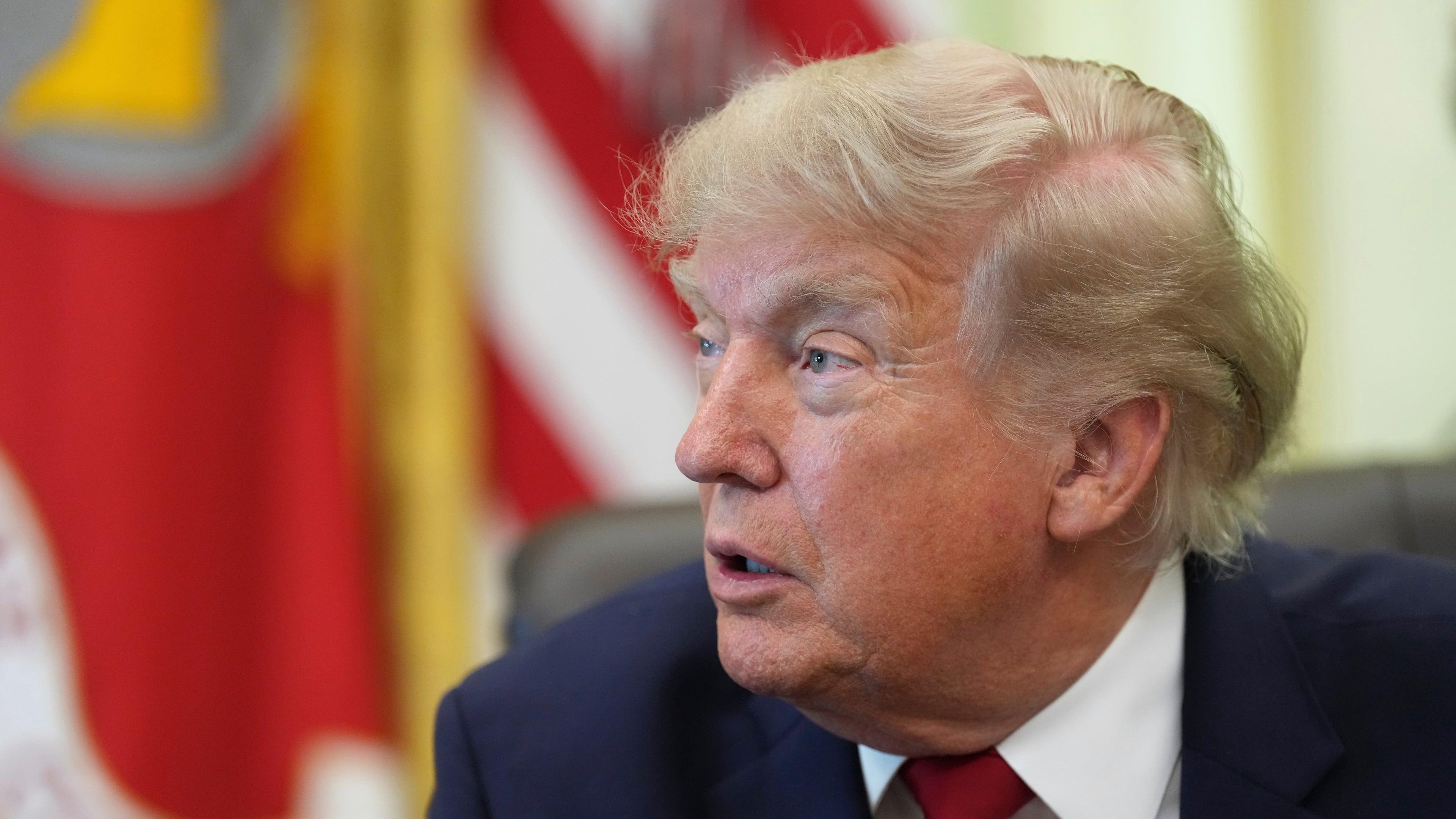 President Donald Trump speaks before signing a presidential memo to the EPA on pollution control in vehicles, in the Oval Office of the White House, Monday, June 29, 2026, in Washington. (AP Photo/Jacquelyn Martin)
