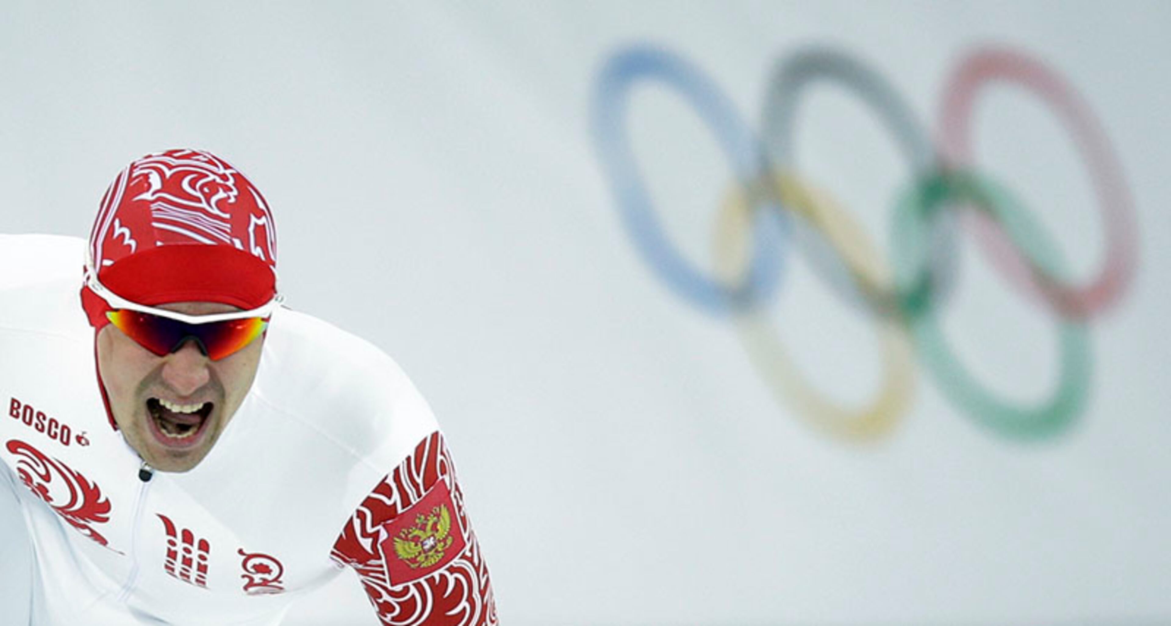 Russia's Denis Koval competes in the second heat of the men's 500-meter speedskating race at the Adler Arena Skating Center during the 2014 Winter Olympics, Monday, Feb. 10, 2014, in Sochi, Russia.