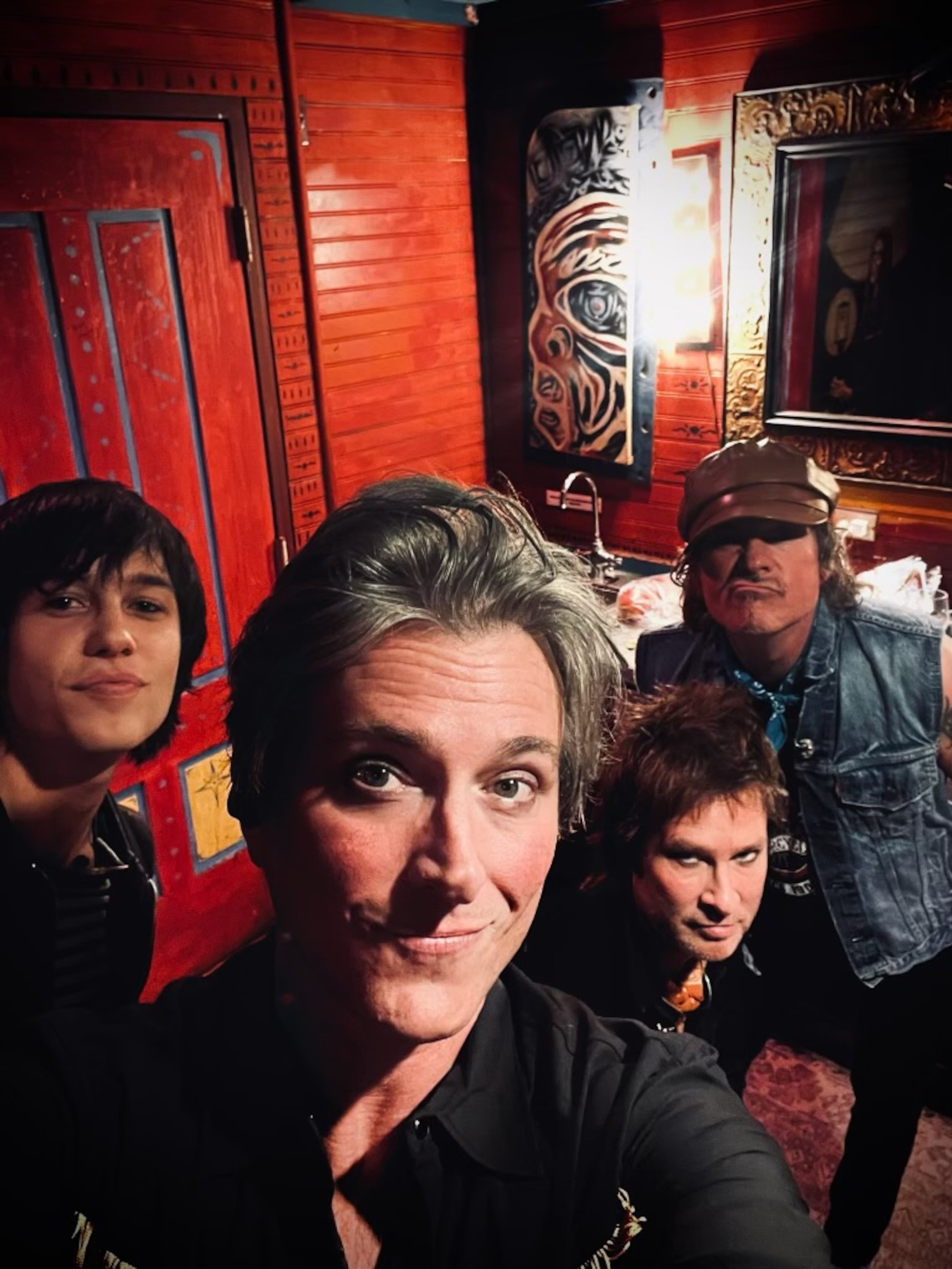 A self-portrait of the Marvelous 3, backstage at the Tabernacle, where they will return for shows Oct. 25-27: Holden Fincher (from left), Butch Walker, Jayce Fincher and Doug Mitchell. Courtesy of Butch Walker