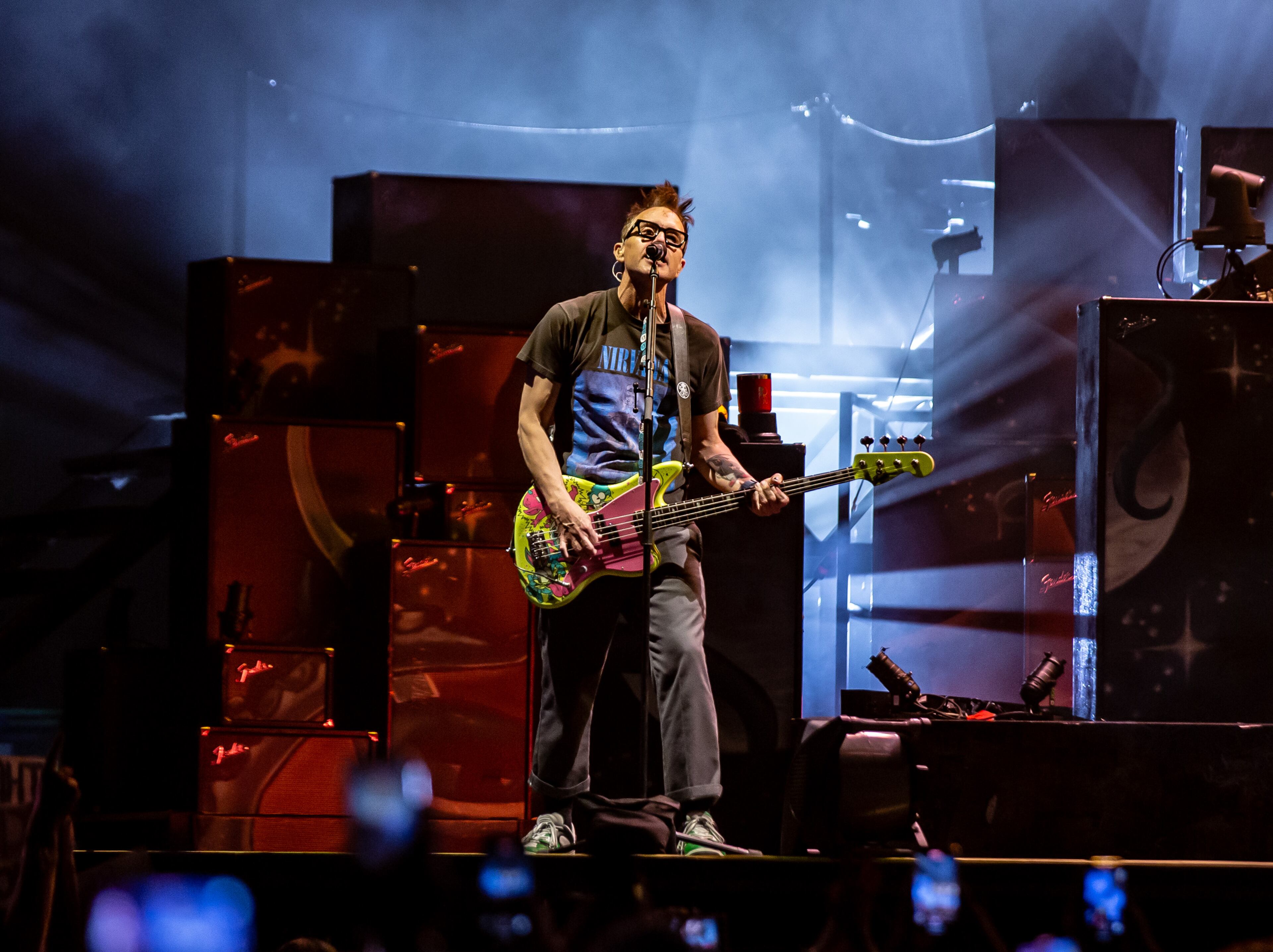 Atlanta, Ga. — Headliners Blink-182 closed out 2025’s Shaky Knees on Sunday, Sept. 21, with a two-hour onslaught of hits for a packed Piedmont Park. (RYAN FLEISHER FOR THE ATLANTA JOURNAL-CONSTITUTION)