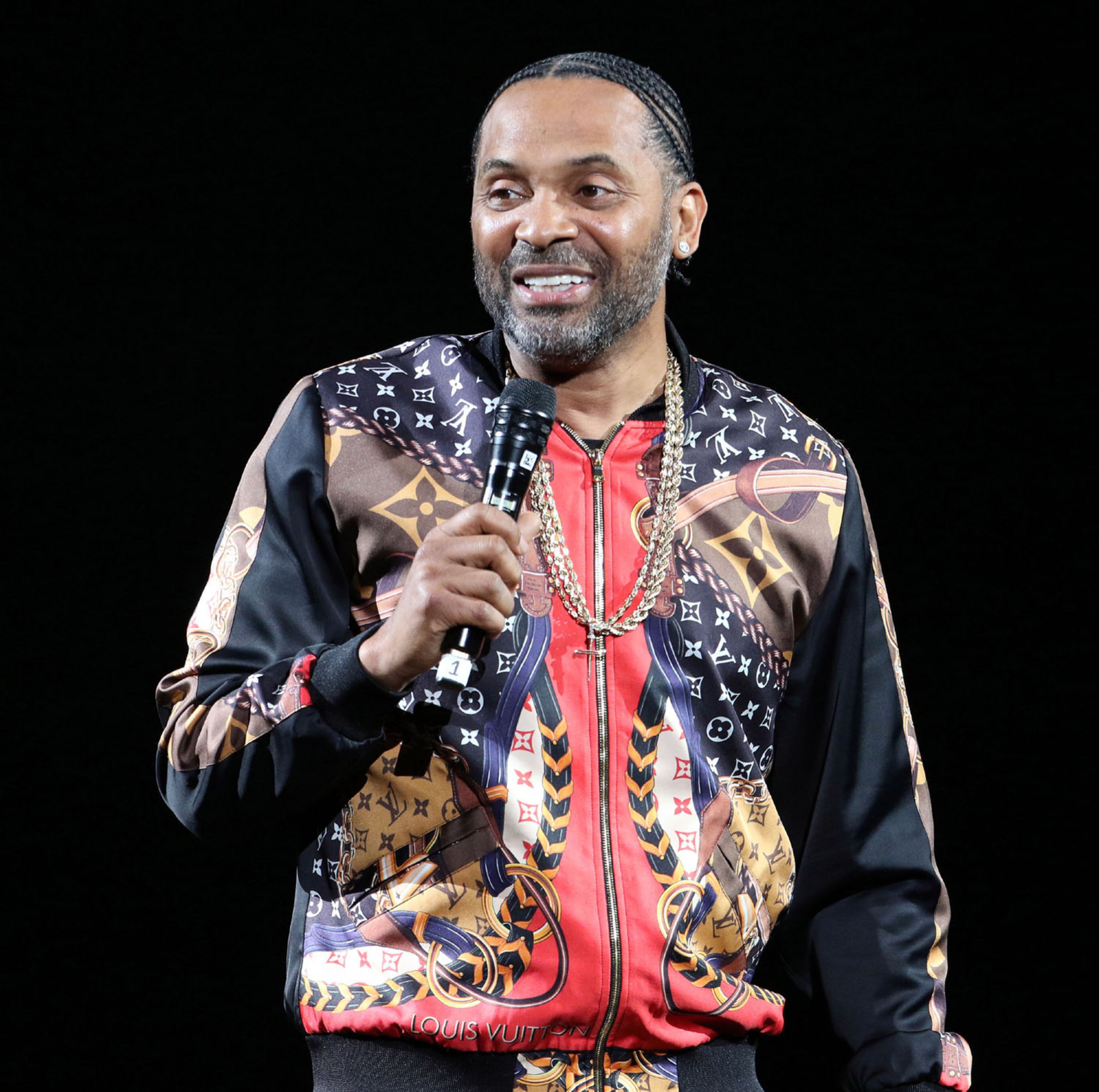 Mike Epps performs at The "In Real Life Comedy Tour", the first of four sold-out shows (two nights), in a socially distanced and limited seating setup at State Farm Arena on Friday night, May 7, 2021. Also on the bill were Karlous Miller, Kountry Wayne, DC Young Fly, Lavell Crawford and Henry Welch. (Photo: Robb Cohen for The Atlanta Journal-Constitution)