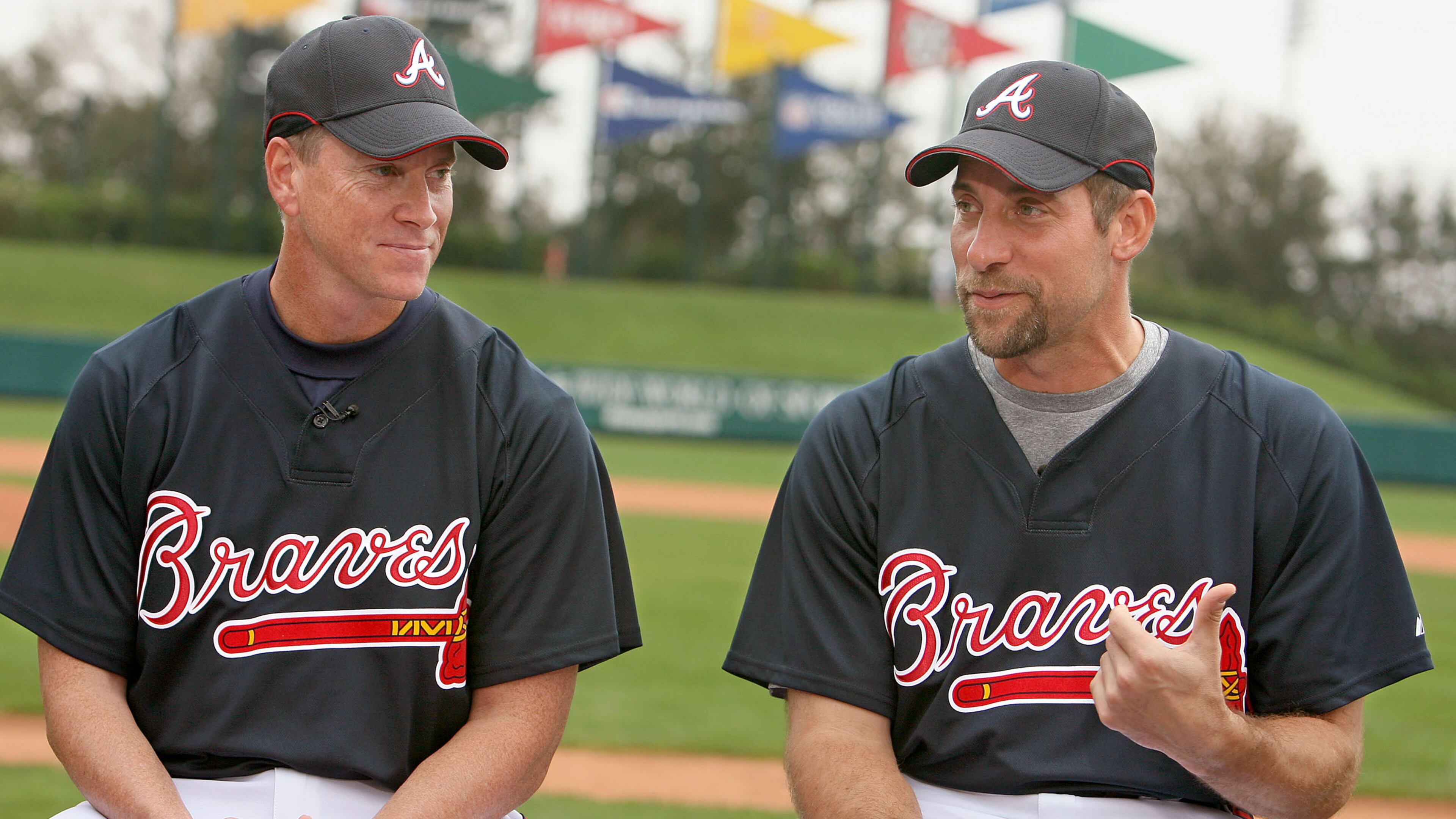 Former Braves pitchers Tom Glavine and John Smoltz, part of the 2014 and 2015 baseball Hall of Fame classes, discussed this year's election of Ken Griffey Jr. and Mike Piazza to the HOF, the vote totals for suspected steroid users Barry Bonds and Roger Clemens, and the disappointingly low totals for former Braves Fred McGriff and Billy Wagner (Vino Wong / AJC file photo)