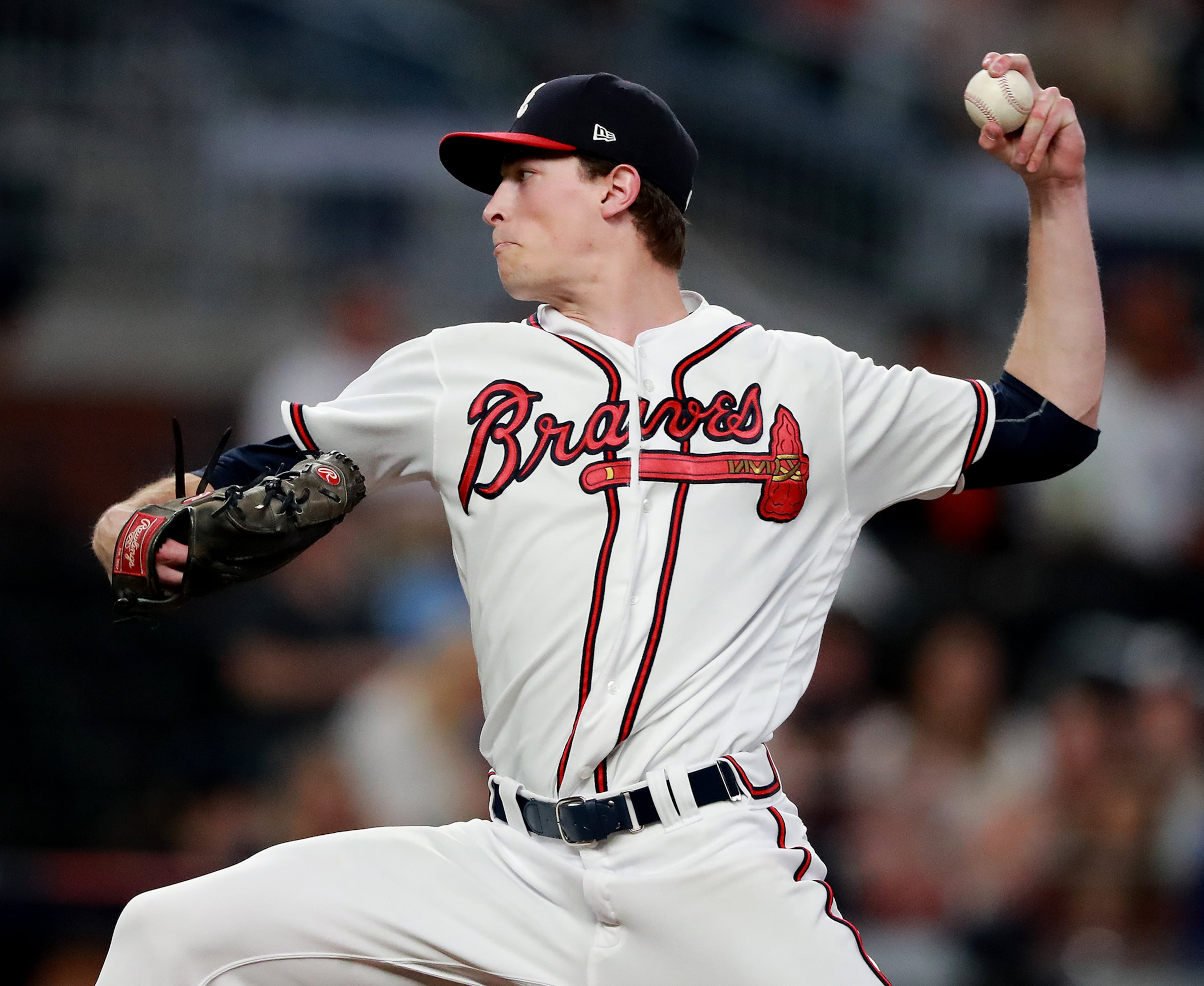 Braves pitcher Max Fried delivers against the San Diego Padres. Curtis Compton/ccompton@ajc.com