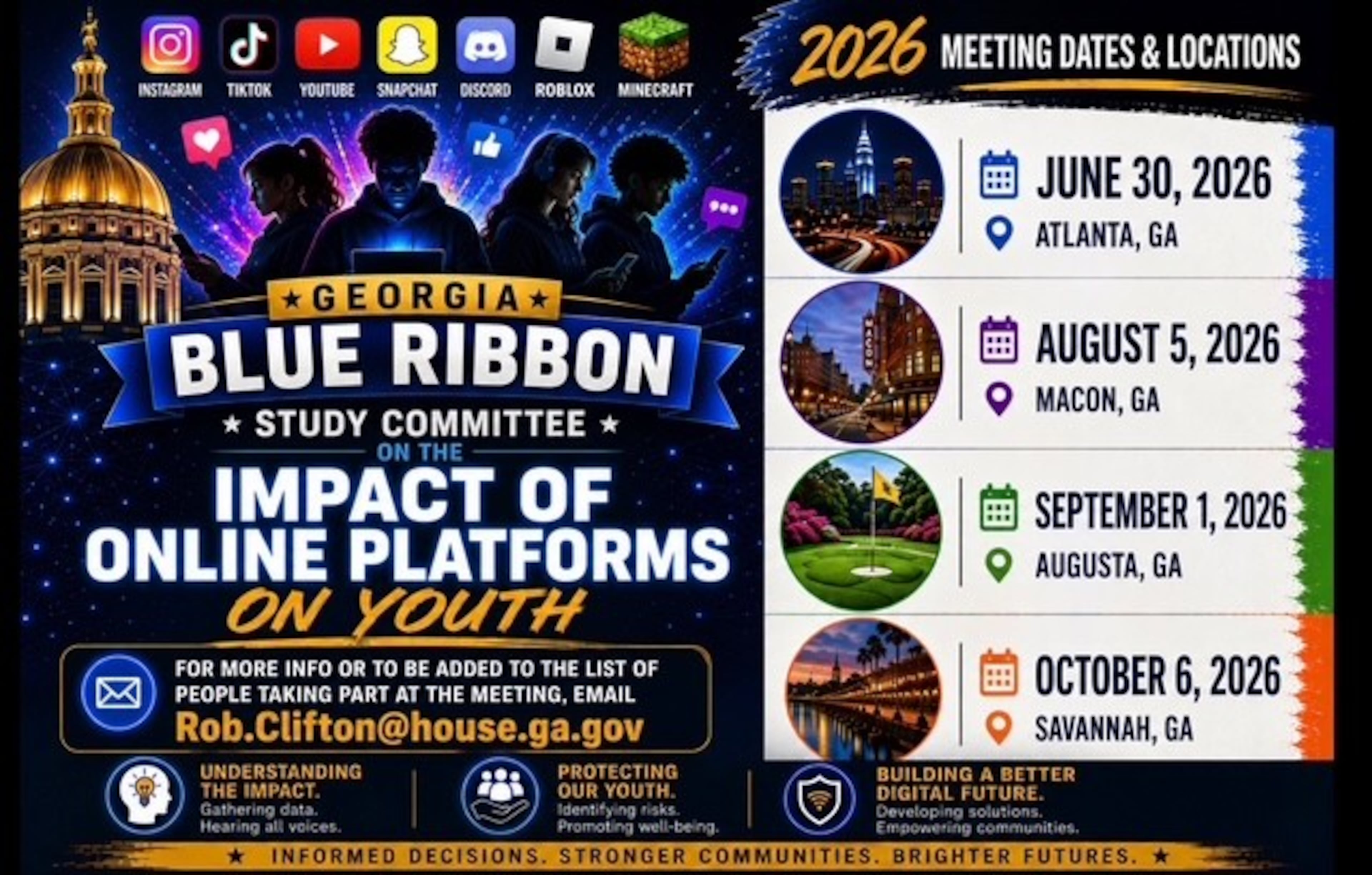 A "Blue Ribbon" Georgia House study committee will be holding hearings around the state on the effects of online platforms on children. (Courtesy Georgia House of Representatives)