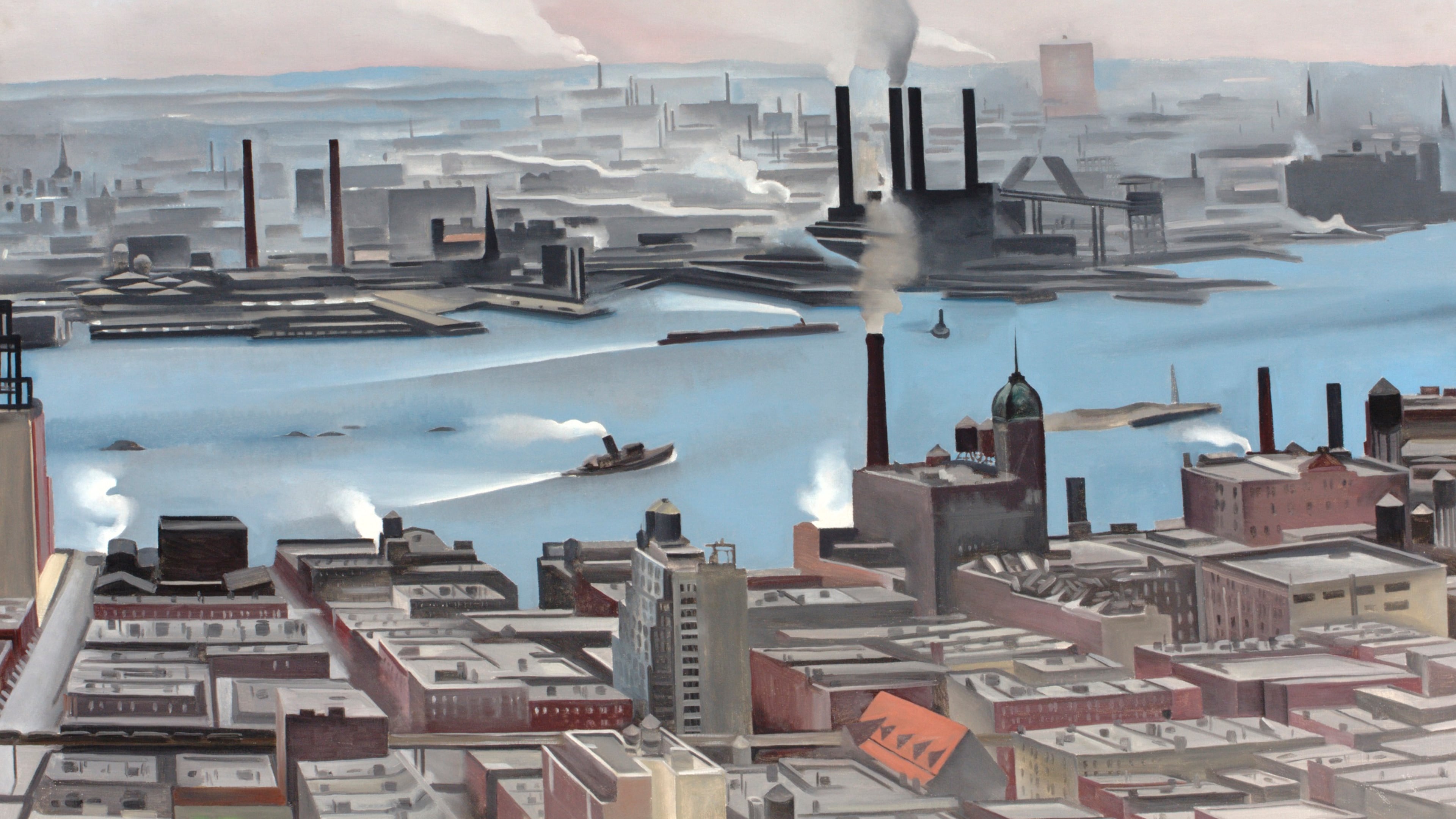 Georgia O'Keeffe, "East River from the 30th Story of the Shelton Hotel," 1928. (Courtesy of the Georgia O'Keeffe Museum)