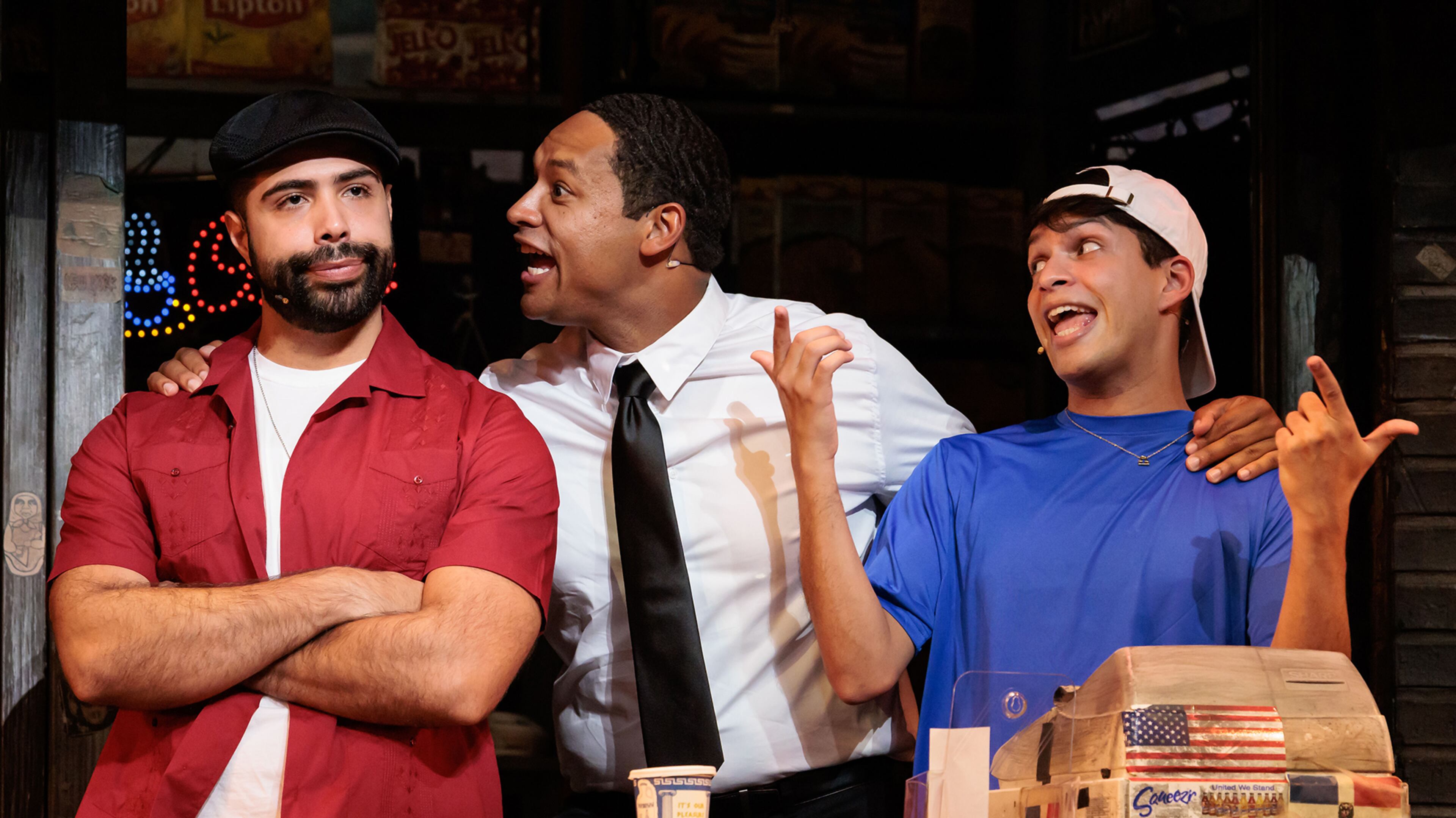 Featured in the cast of City Springs’ musical “In the Heights” are Marcello Audino (from left), Kyle Robert Carter and Emmanuel Cologne.
(Courtesy of City Springs Theatre/Ben Rose Photography)