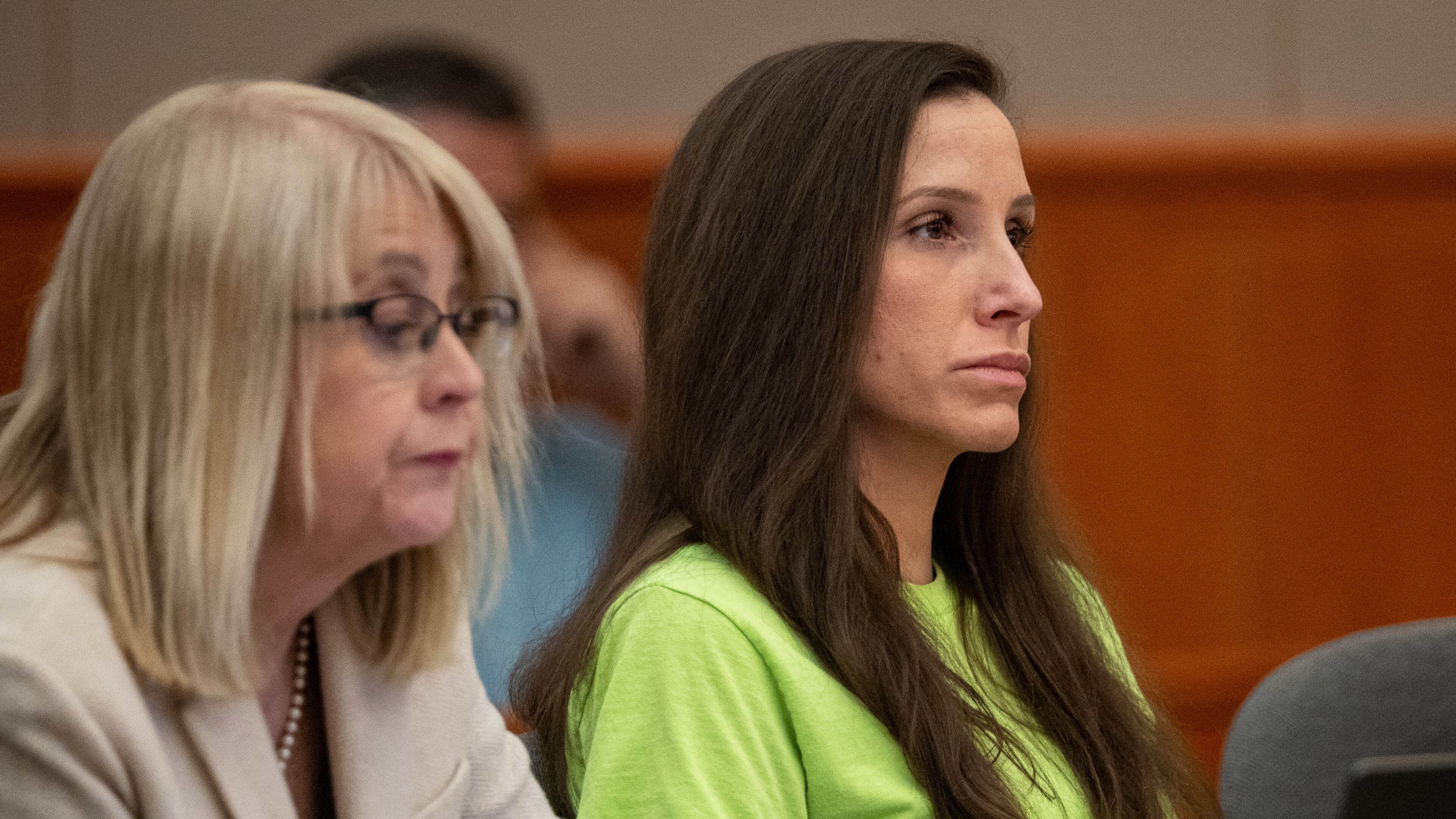 Kouri Richins appears at a sentencing hearing with her defense attorney Wendy Lewis, left, in 3rd District Court in Park City on Wednesday, May 13, 2026. (Trent Nelson/The Salt Lake Tribune via AP, Pool)