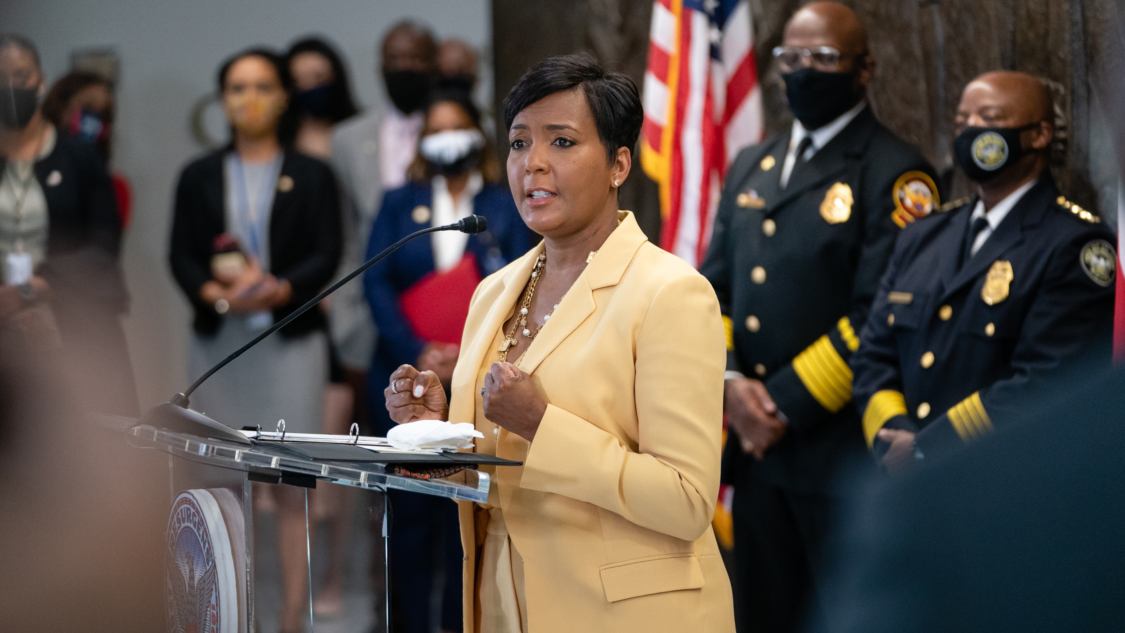 Atlanta Mayor Keisha Lance Bottoms in Atlanta on May 7, 2021. (Elijah Nouvelage/Getty Images/TNS)