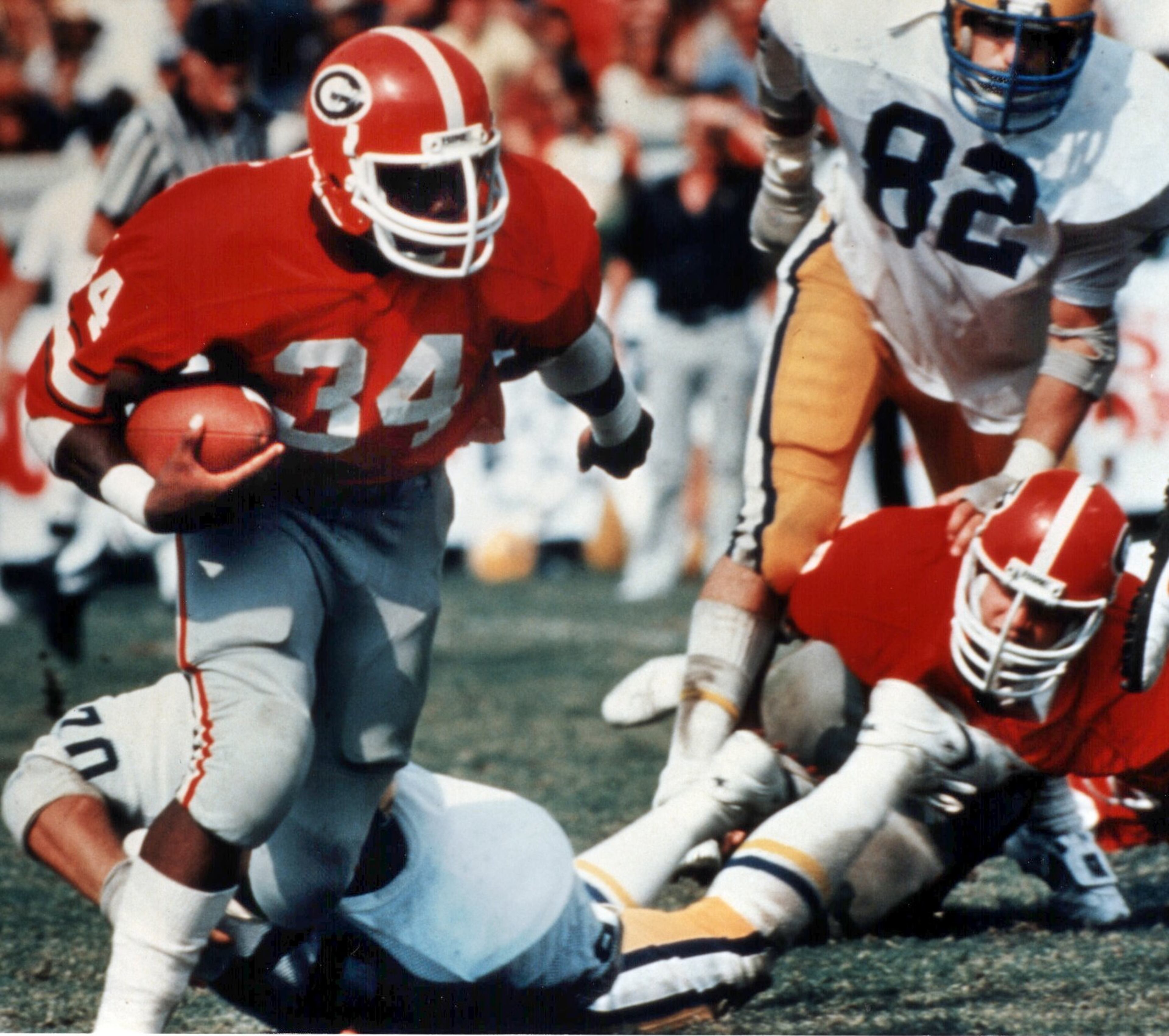 Herschel Walker was still playing at Georgia. He was a junior and would win the Heisman Trophy. That was followed by 'There's goes Herschel' to the USFL.