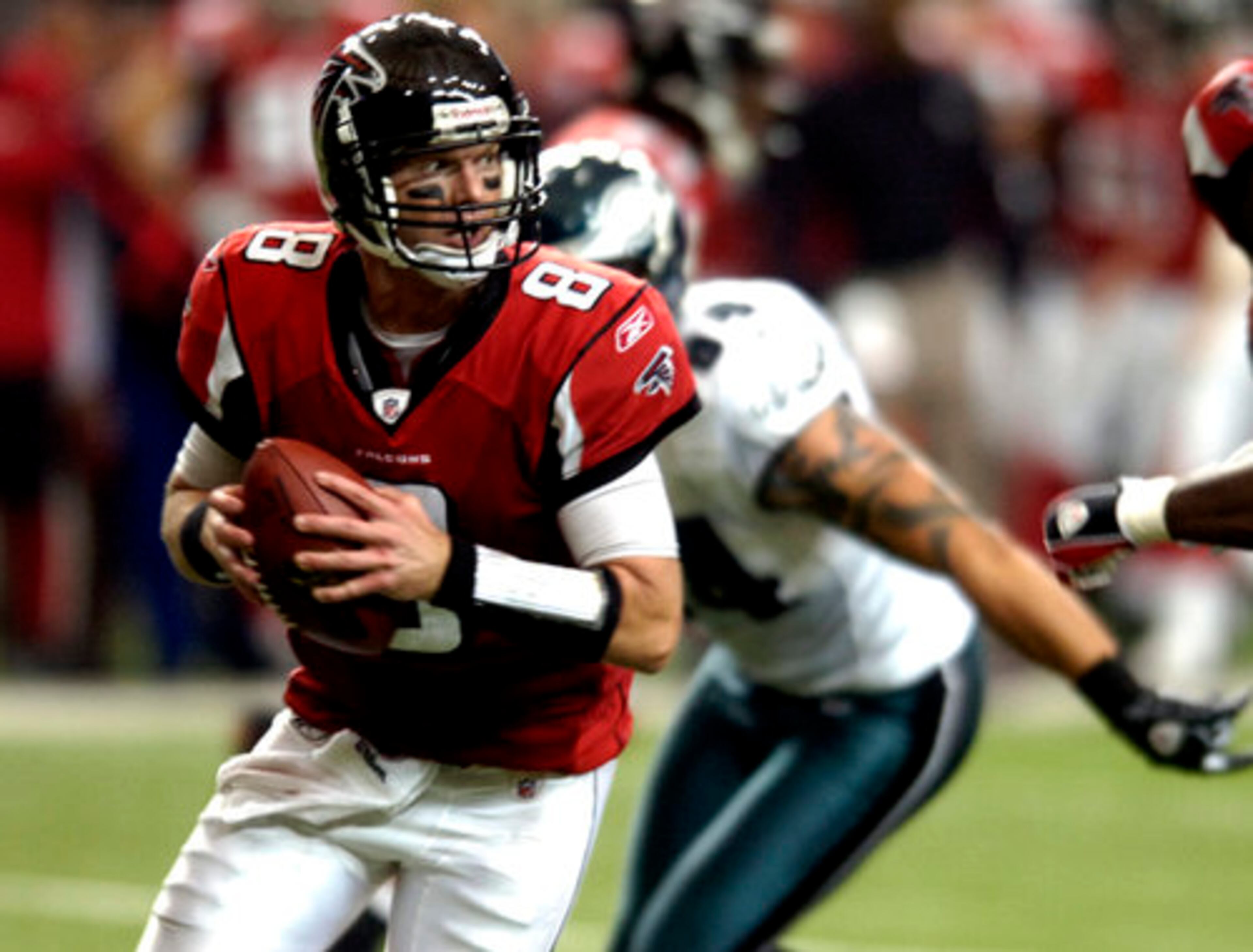 Subbing in for injured starter Matt Ryan, backup Chris Redman went 23-for-44 for 235 yards, a touchdown and two interceptions.