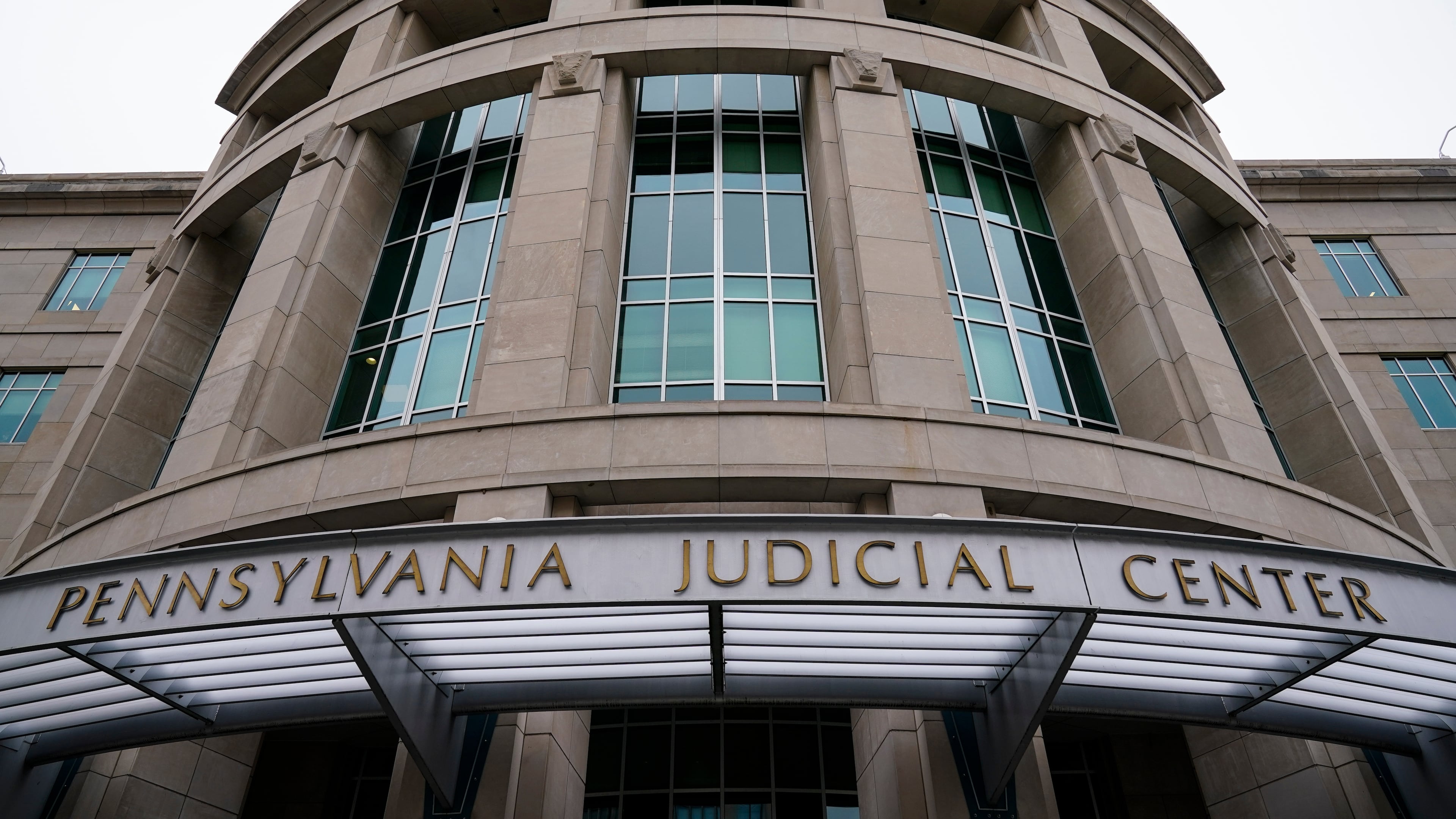 FILE - The Pennsylvania Judicial Center, home to the Commonwealth Court, is seen Feb. 21, 2023, in Harrisburg, Pa. (AP Photo/Matt Rourke, File)
