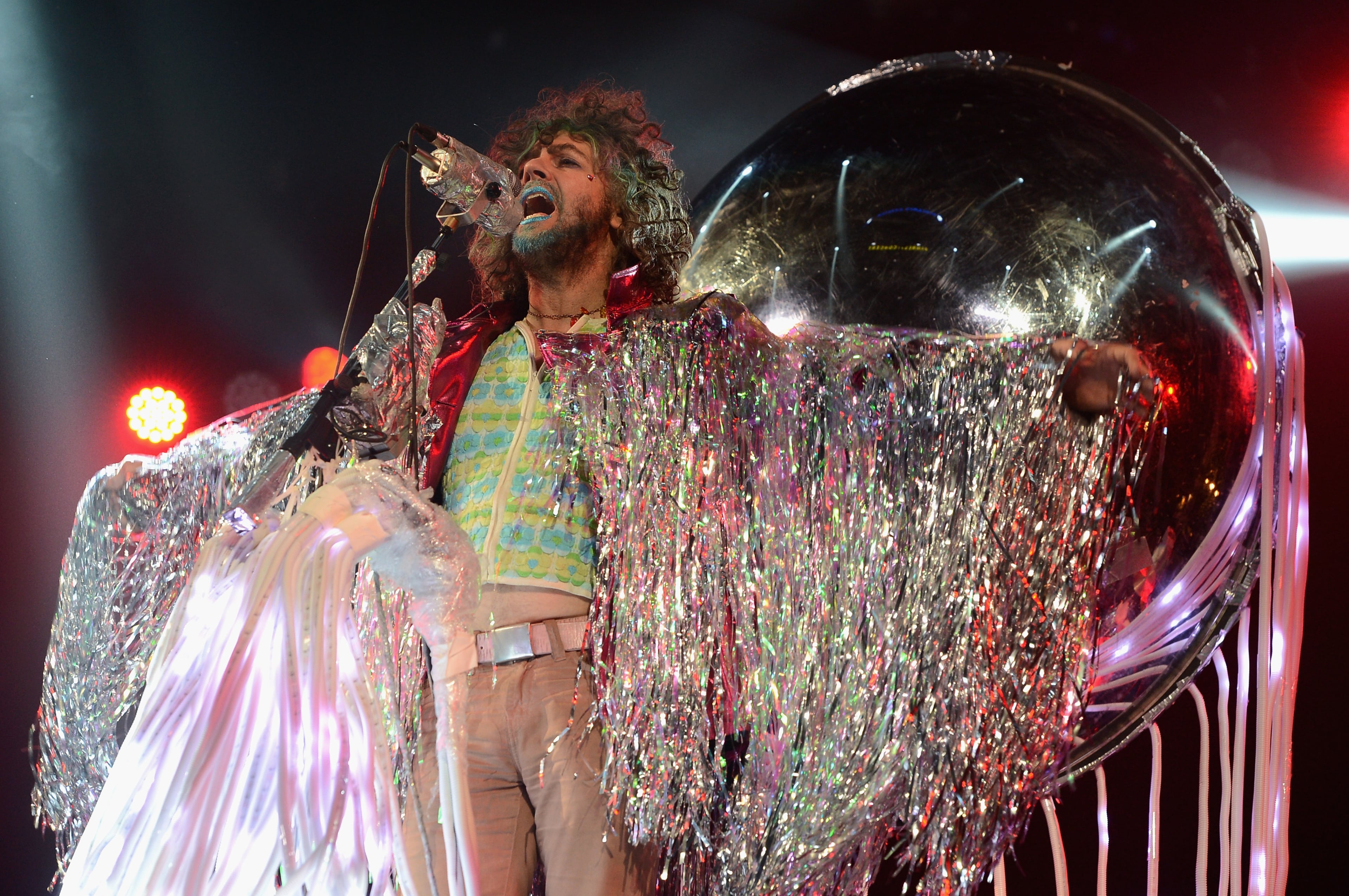 Wayne Coyne of The Flaming Lips performs onstage at the Amnesty International Concert presented by the CBGB Festival at Barclays Center on February 5, 2014 in New York City.
