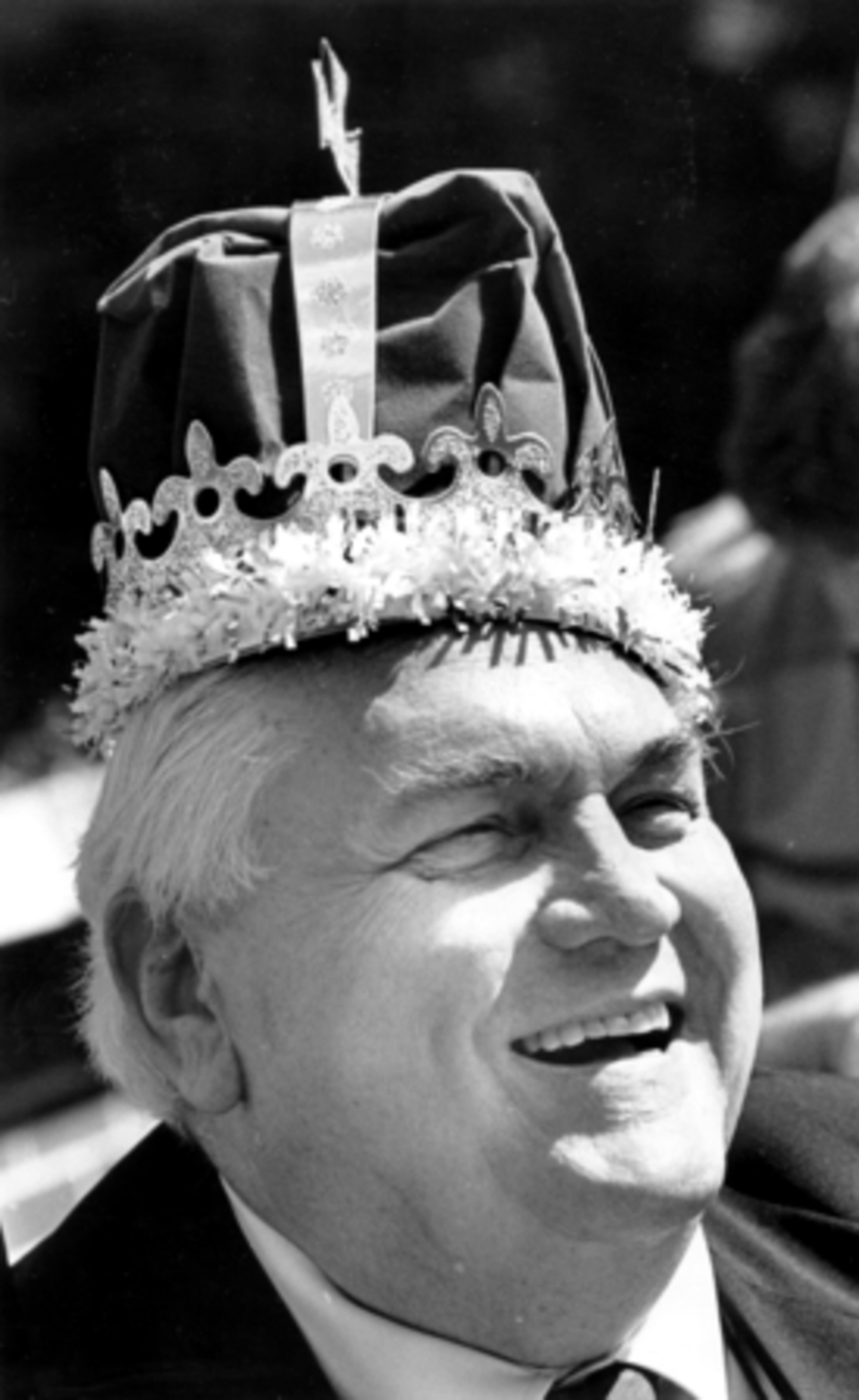Langdale is crowned "King for the Day" during a ceremony honoring his 31 years ar GSU circa 1988.