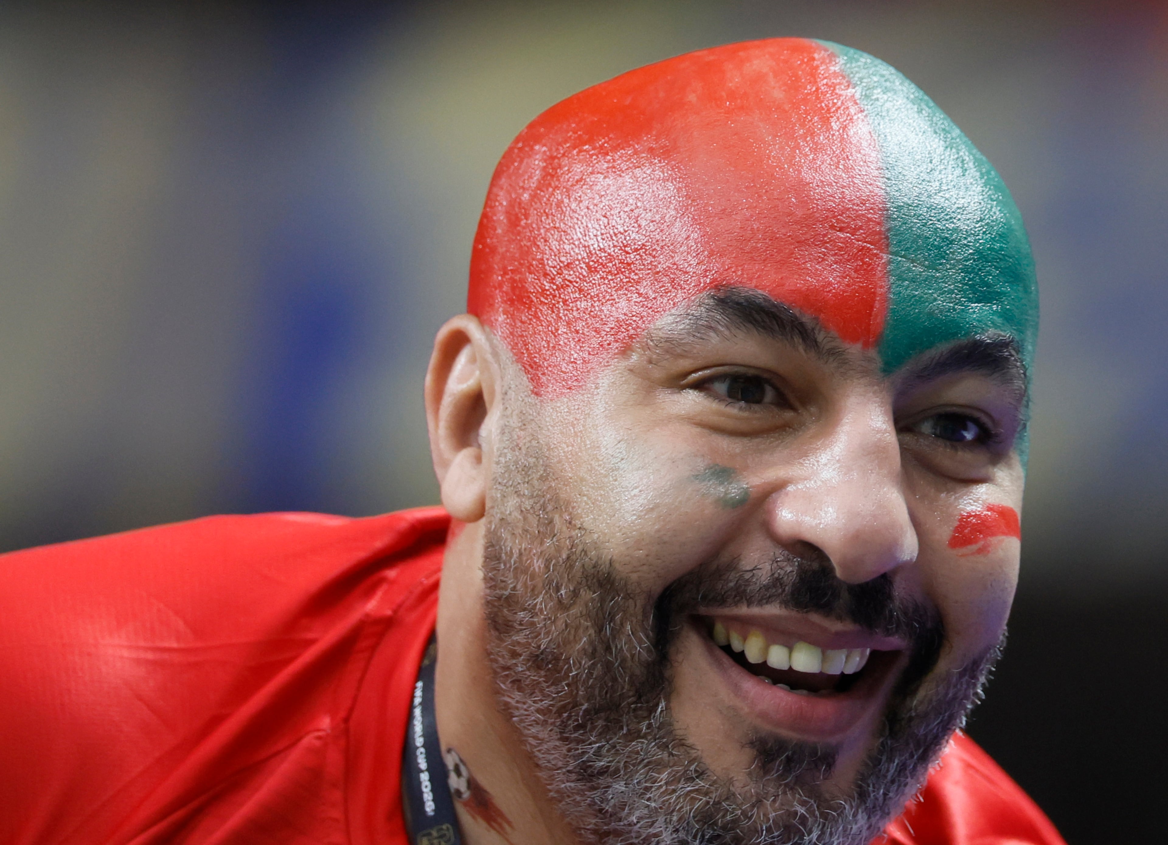 Morocco fan before the start of Morocco vs. Haiti Group C FIFA World Cup match at Atlanta Stadium (Mercedes-Benz Stadium) on Wednesday, June 24, 2026. (Miguel Martinez/AJC)