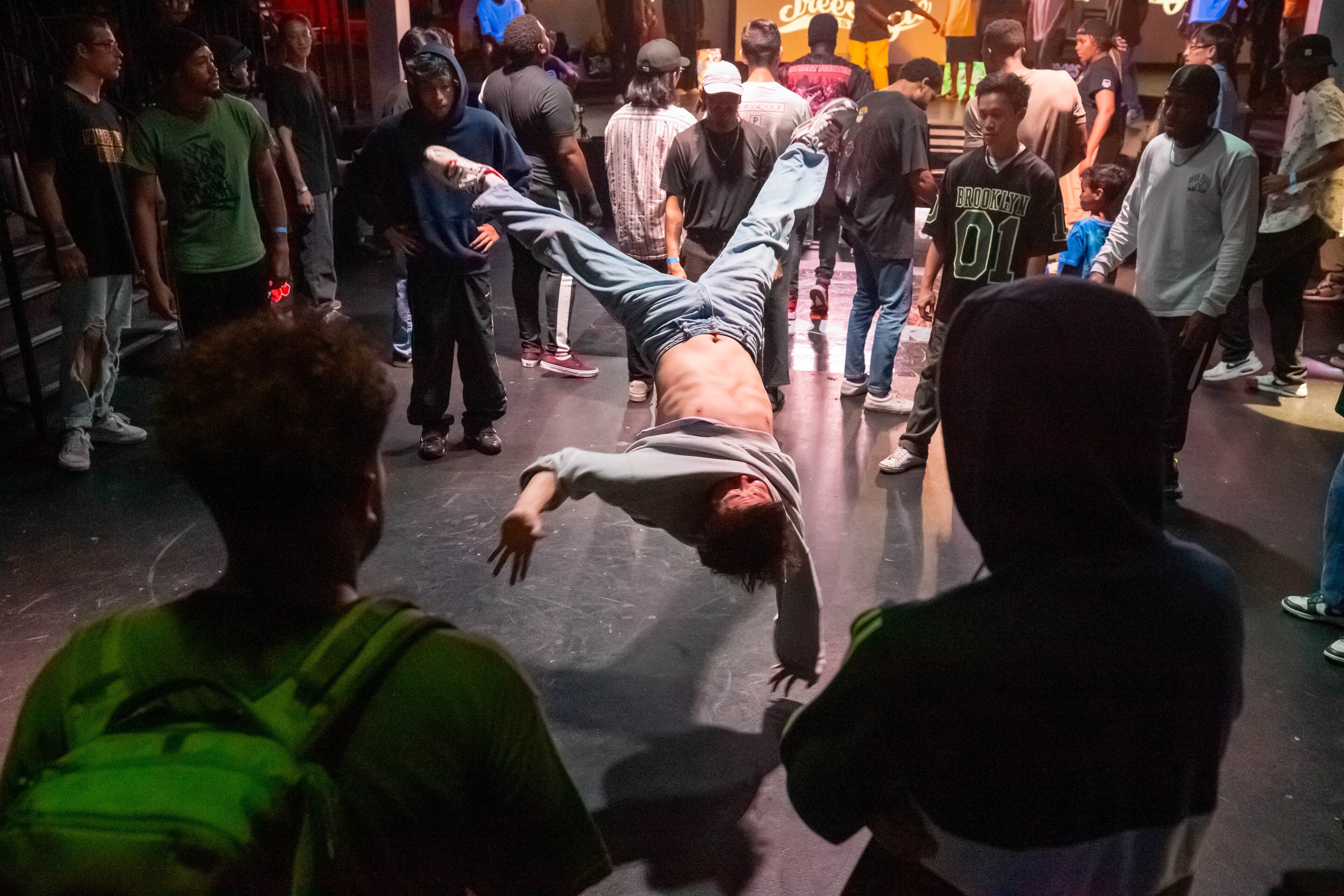 Break dancers gather to compete in the National Break Dancing Competition Deuces Wild in Atlanta on Saturday, August 19, 2023. The SNIPES Pro Breaking Tour, with its legacy of over 200 competitions across the globe, has become a leading platform for showcasing the skill and artistry of breaking. (Katelyn Myrick/katelyn.myrick@ajc.com)