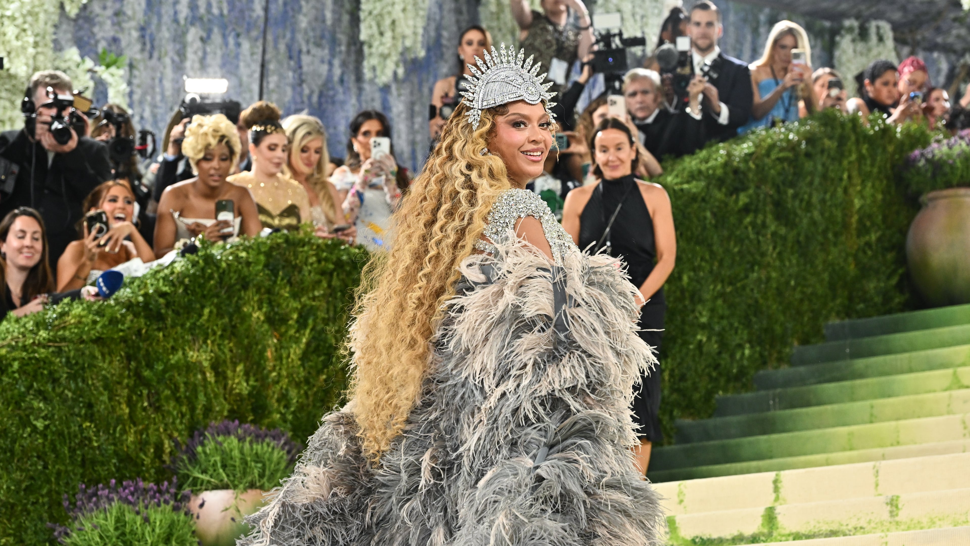 Beyoncé arrives at The Metropolitan Museum of Art's Costume Institute benefit gala celebrating the opening of the "Costume Art" exhibition on Monday, May 4, 2026, in New York. (Photo by Evan Agostini/Invision/AP)