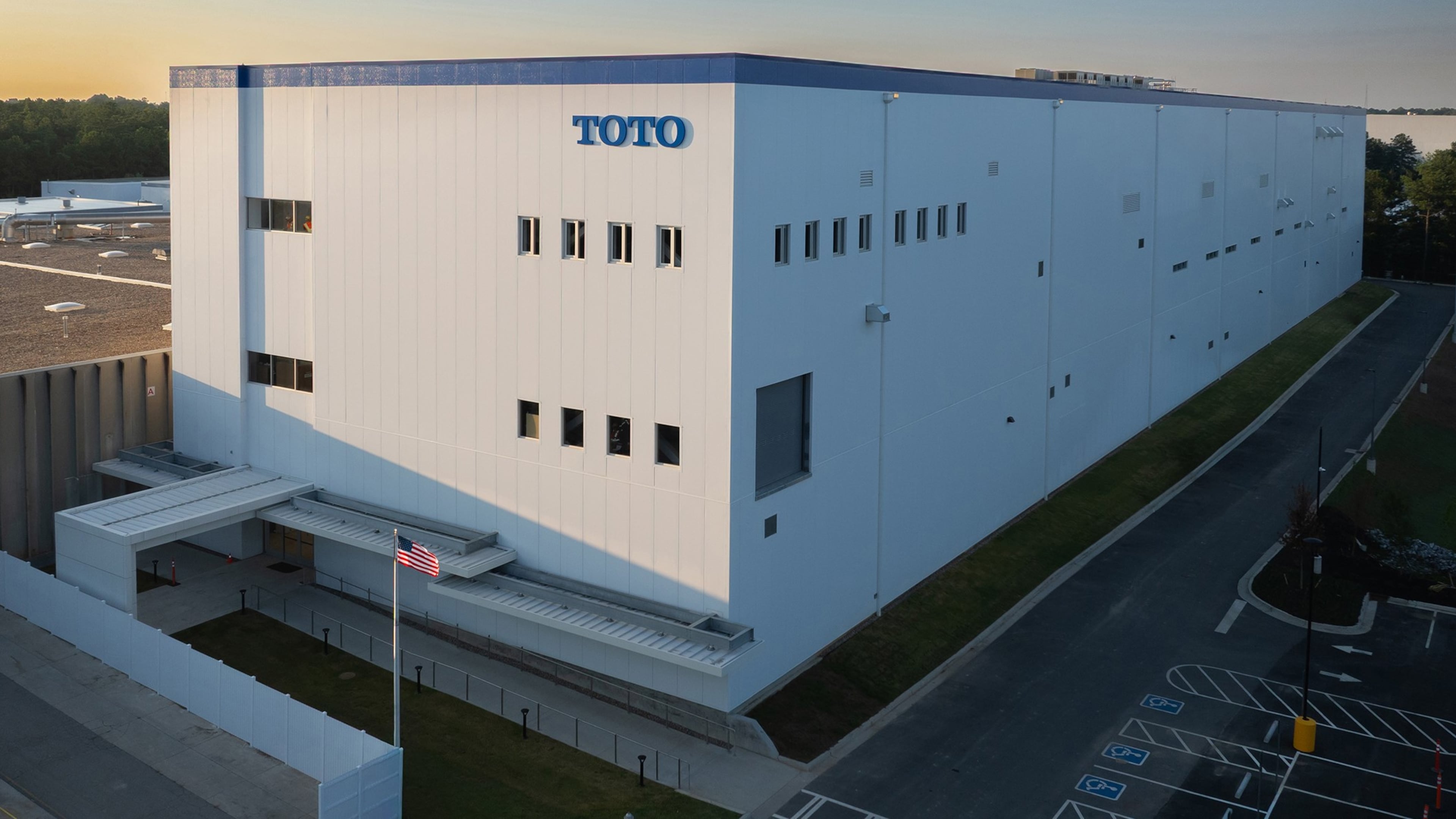 This is a photo of Toto's $224 manufacturing facility in Morrow, which finished an expansion in 2025. (Courtesy of Toto USA)