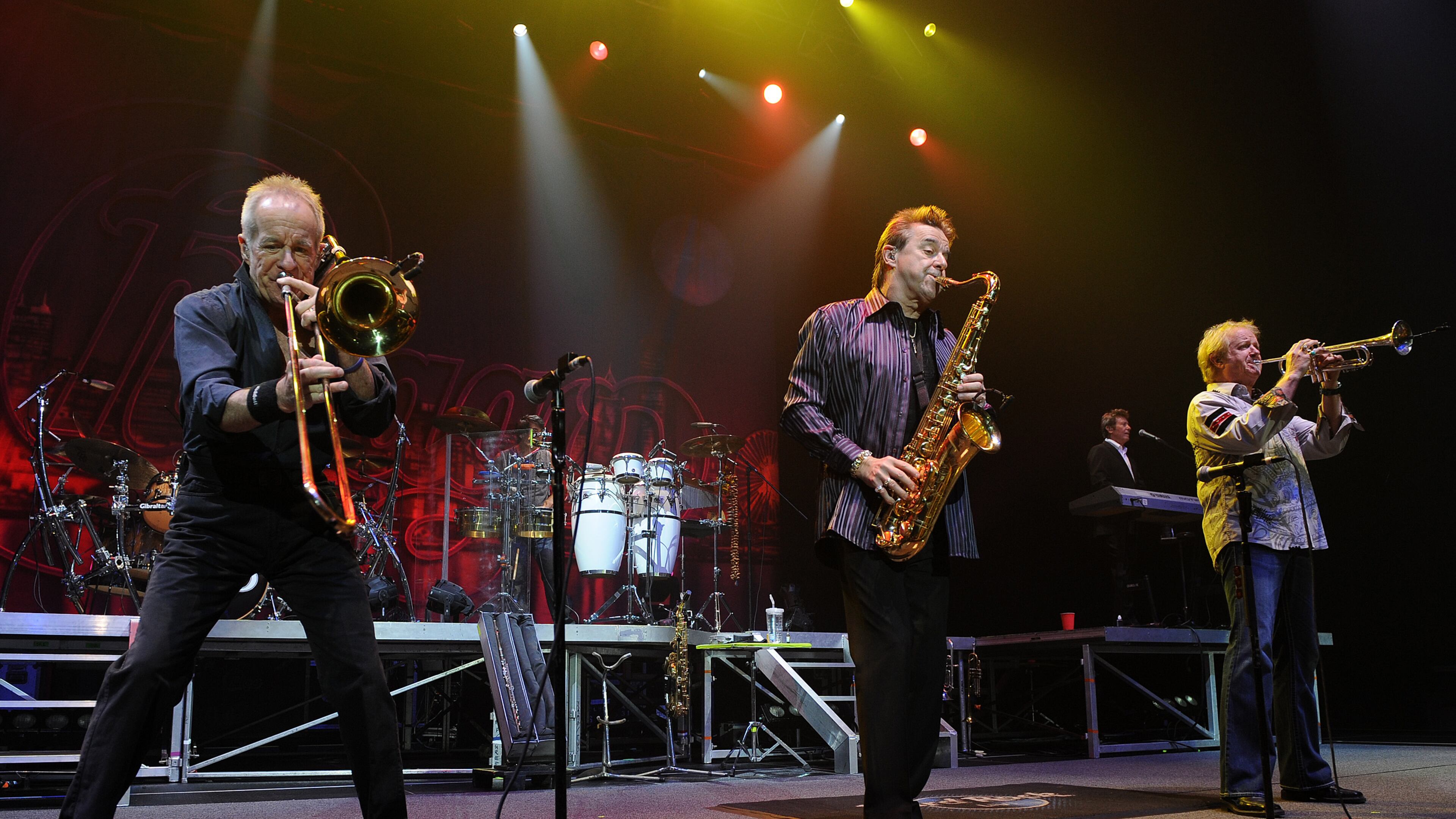 The famed Chicago horn section. Photo: AP.
