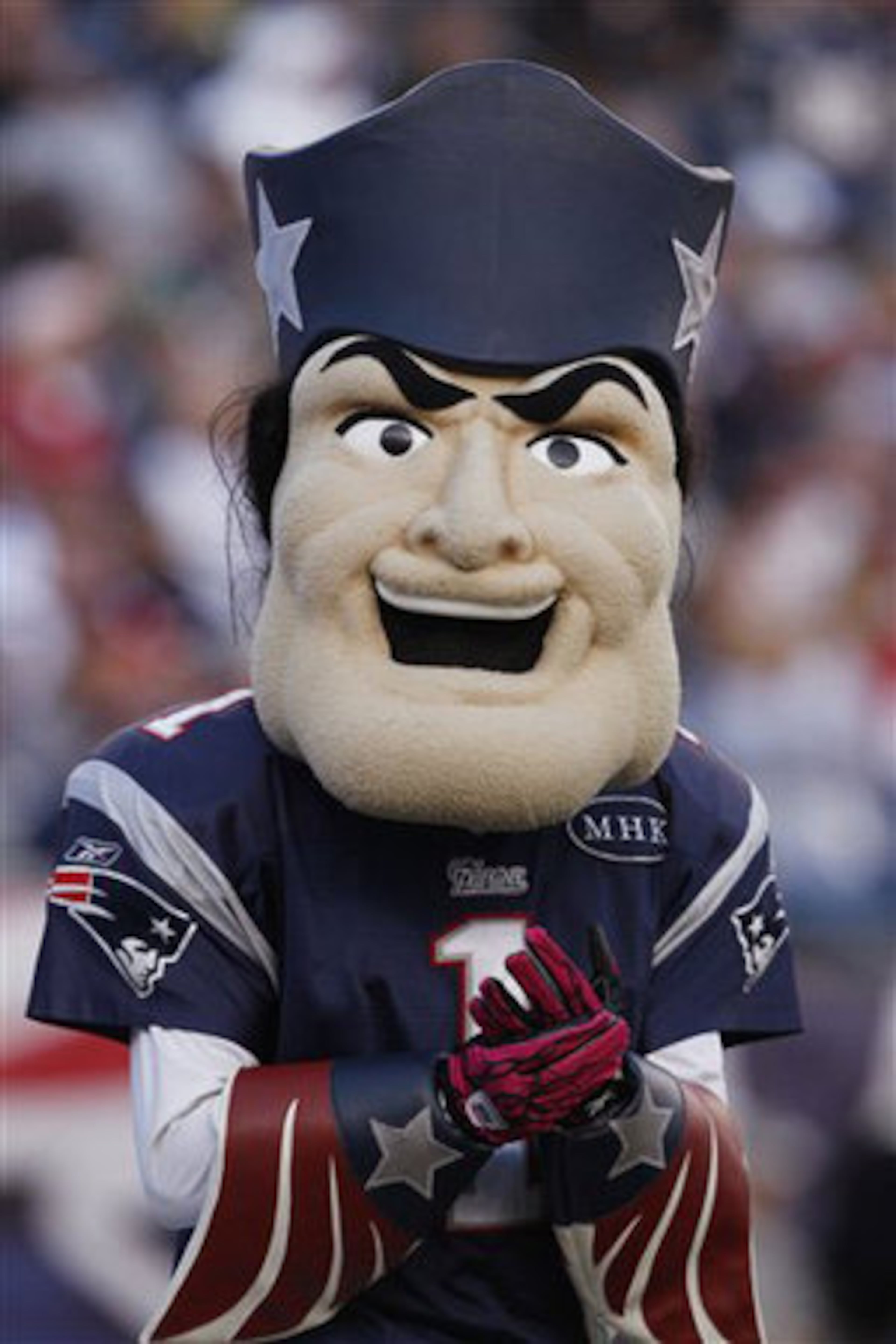 Don't even think about taking Pat Patriot's costume.