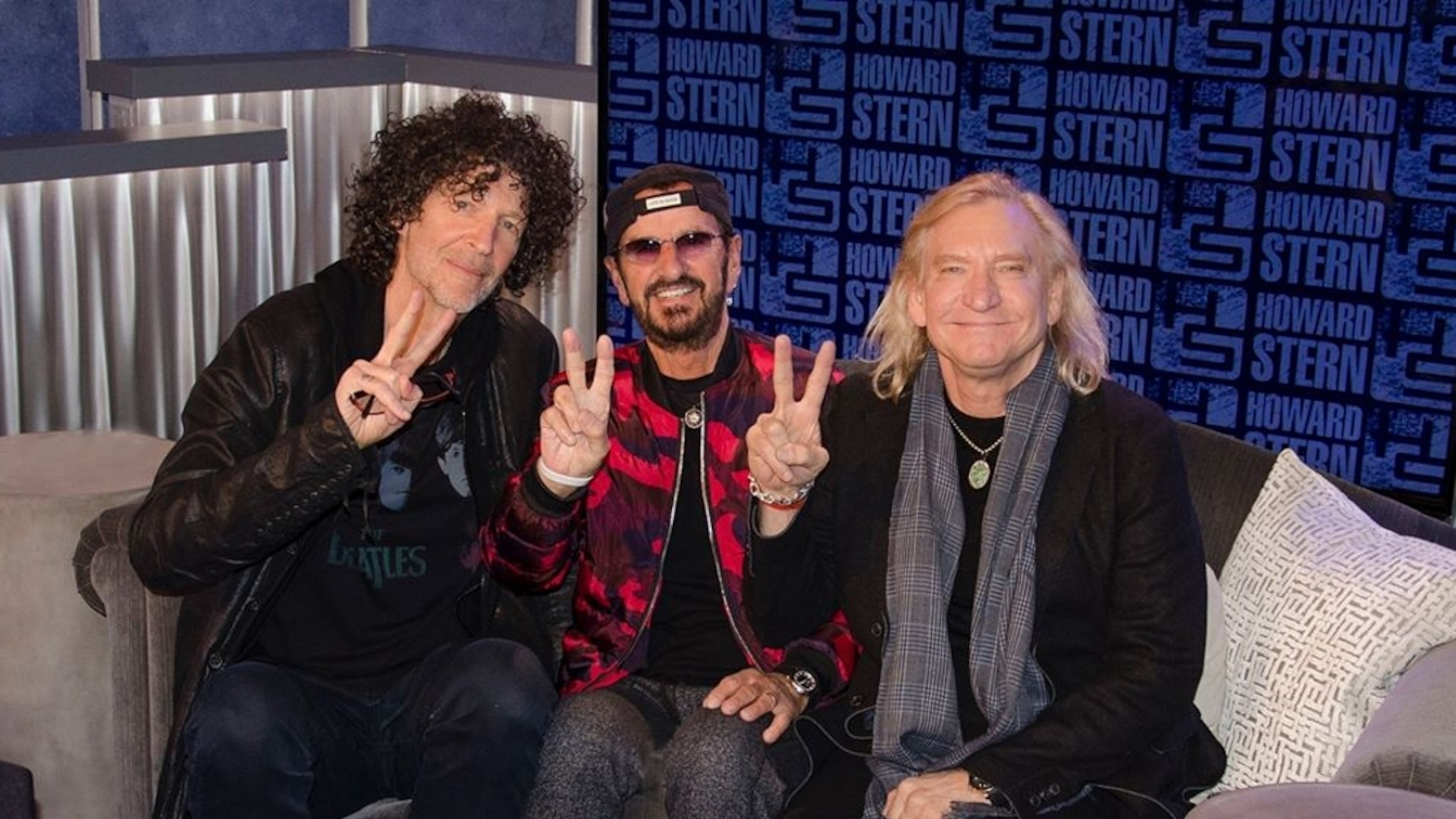 Howard Stern welcomed Ringo Starr and Joe Walsh to his SiriusXM show in November 2018. Photo: @sternshow on Instagram