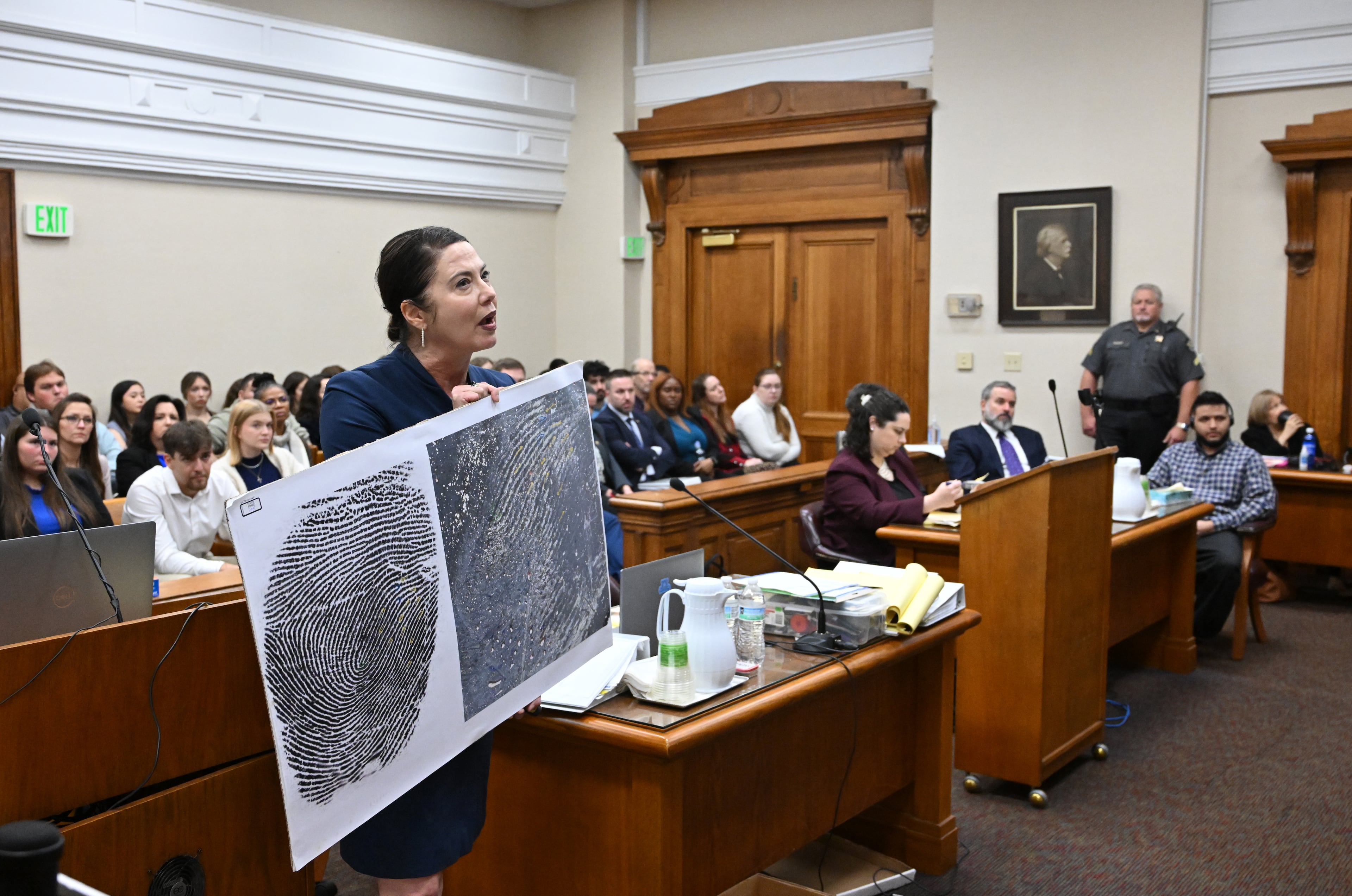 Prosecutor Sheila Ross presents her closing arguments before Superior Court Judge H. Patrick Haggard during a trial of Jose Ibarra at Athens-Clarke County Superior Court, Wednesday, November 19, 2024, in Athens. Jose Ibarra was charged in the February killing of Laken Hope Riley, whose body was found on the University of Georgia campus. Jose Ibarra, arrested the day after Riley was slain, is charged with felony murder, malice murder, kidnapping with bodily injury, aggravated assault with intent to rape, aggravated battery, hindering a 911 call and tampering with evidence. He has pleaded not guilty to those charges. (Hyosub Shin / AJC)