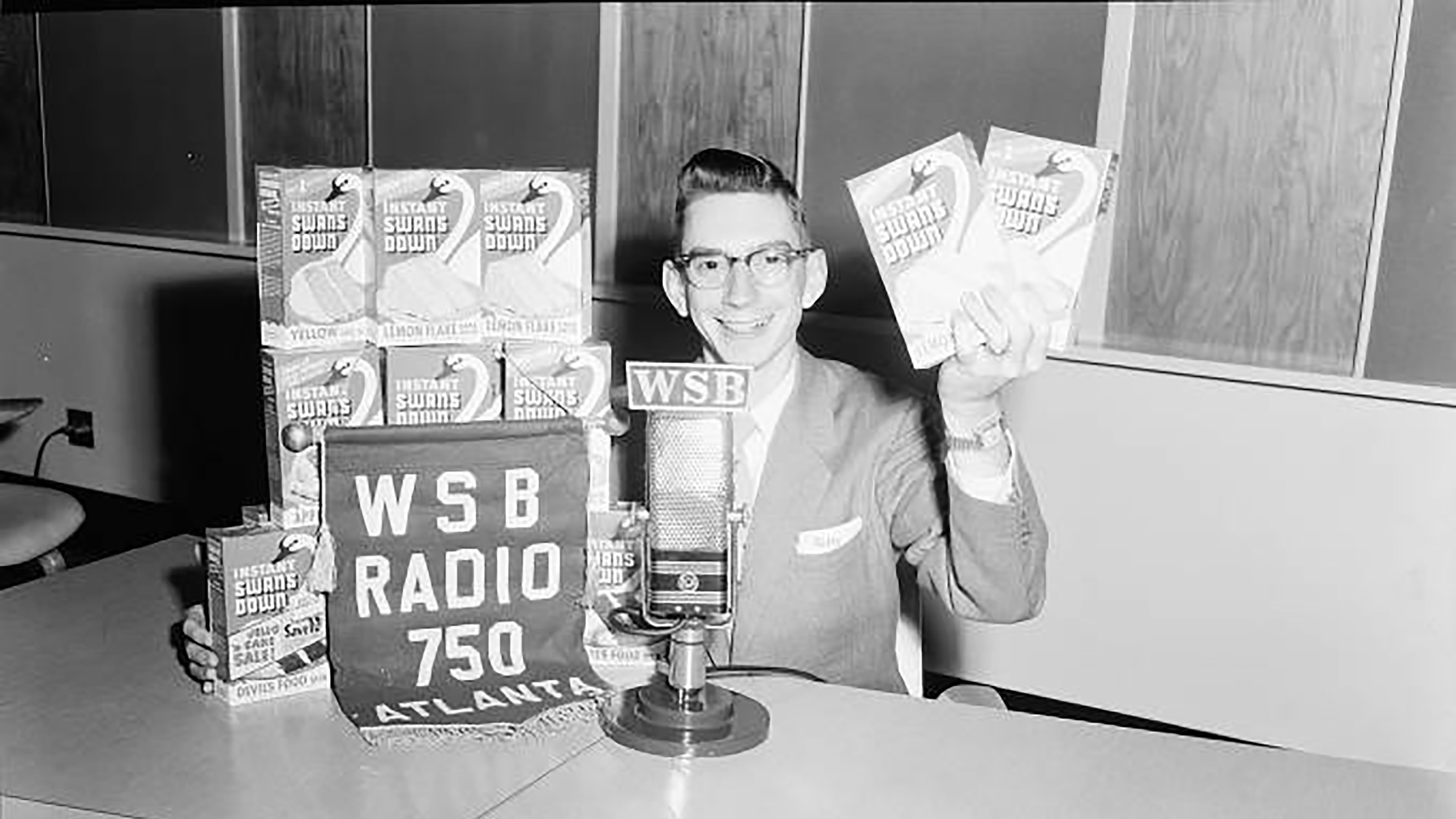 WSB Radio jockey Jim Wesley in 1955. LANE BROTHERS
