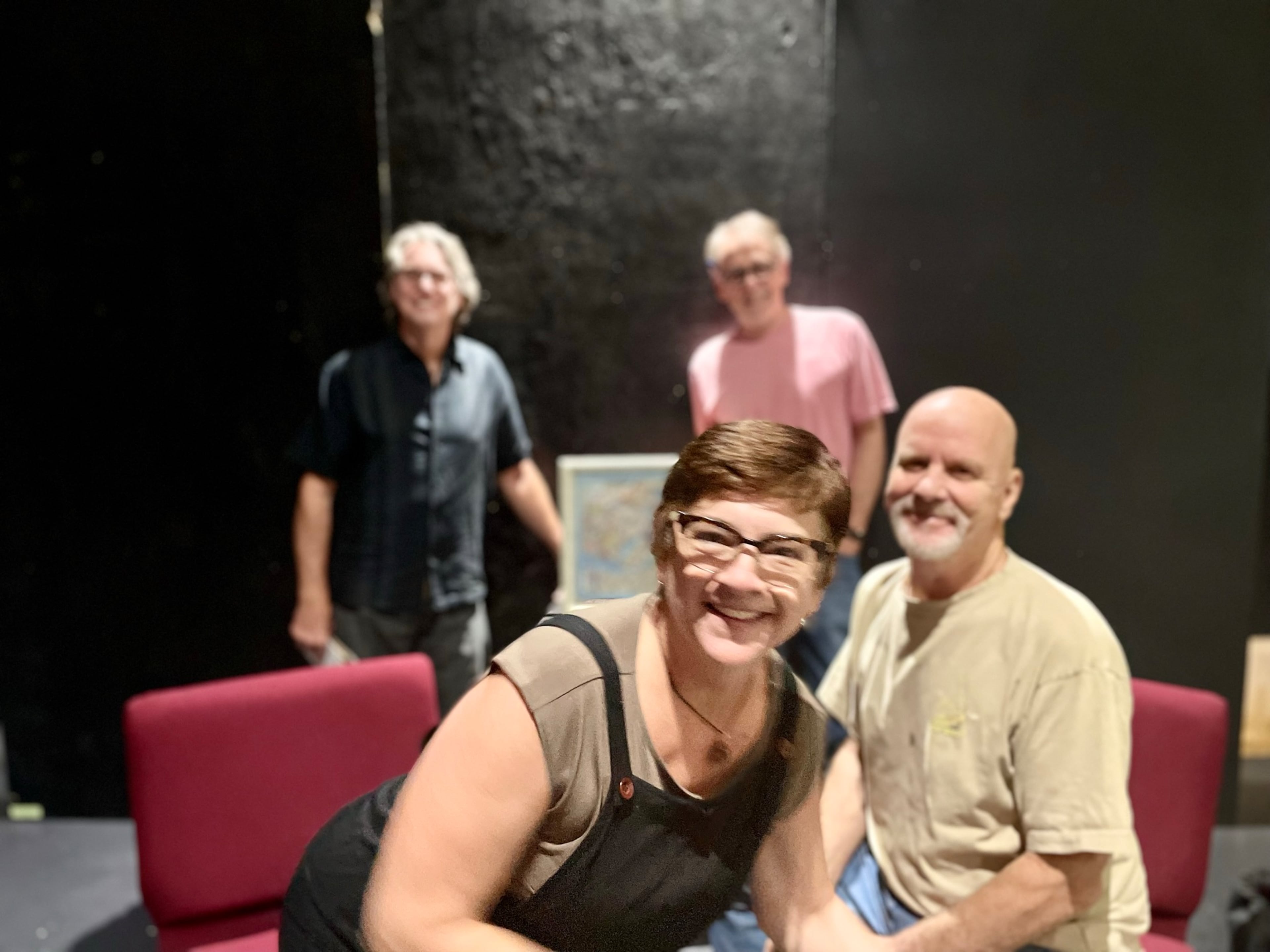 PushPush Arts leaders Shelby Hofer (front, left) and Tim Habeger, with collaborators Lanny Brewster (rear, left) and Rob Nixon.