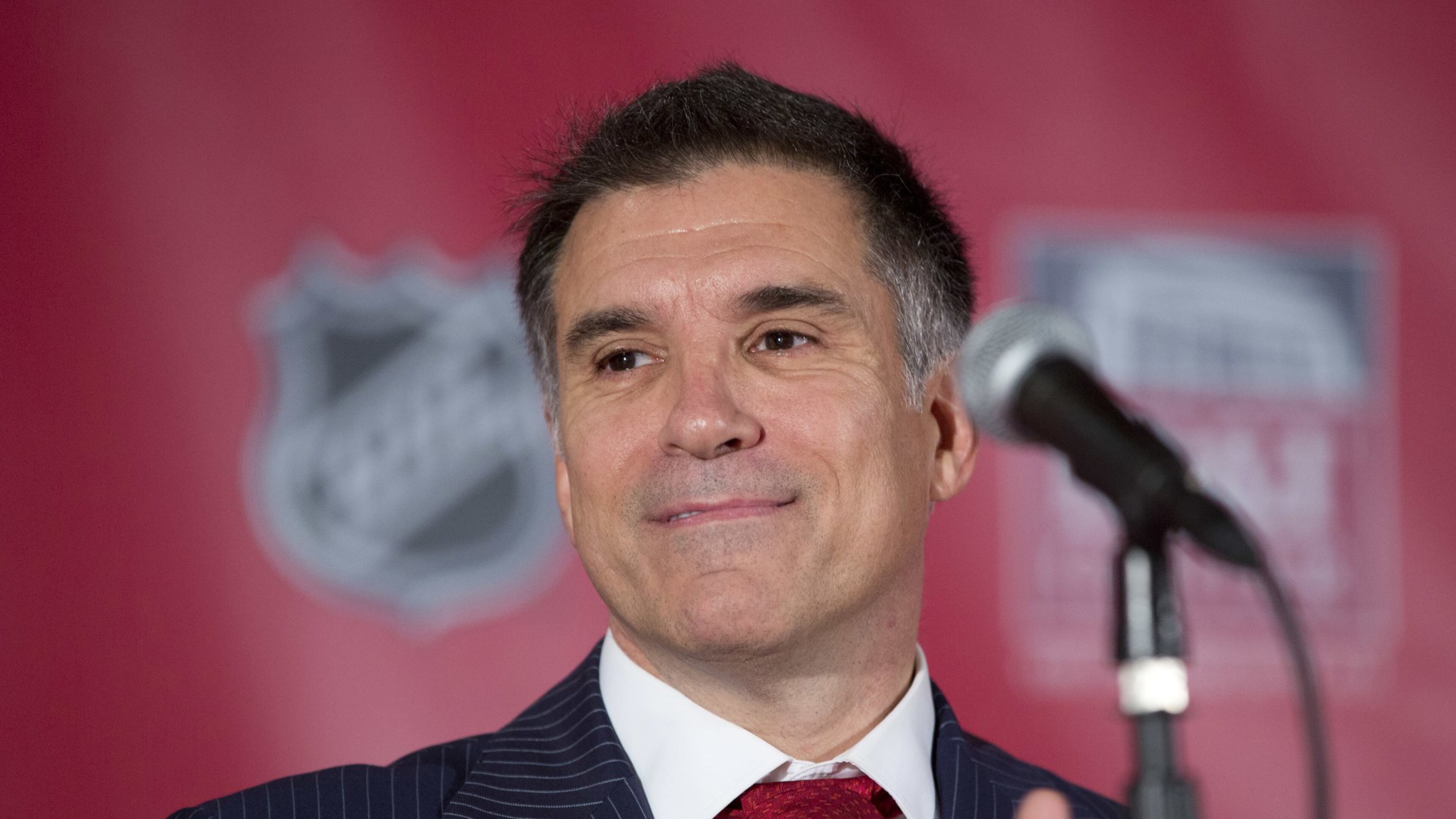 FILE - In this Sept. 27, 2013 file photo, Vincent Viola talks to the media about the future of the Florida Panthers during a press conference in Sunrise, Fla. President-elect Donald J. Trump has picked Viola as secretary of the Army. Viola is the founder of several businesses, including Virtu Financial, an electronic trading firm, and owns the National Hockey League’s Florida Panthers. He is a past chairman of the New York Mercantile Exchange. (AP Photo/J Pat Carter)