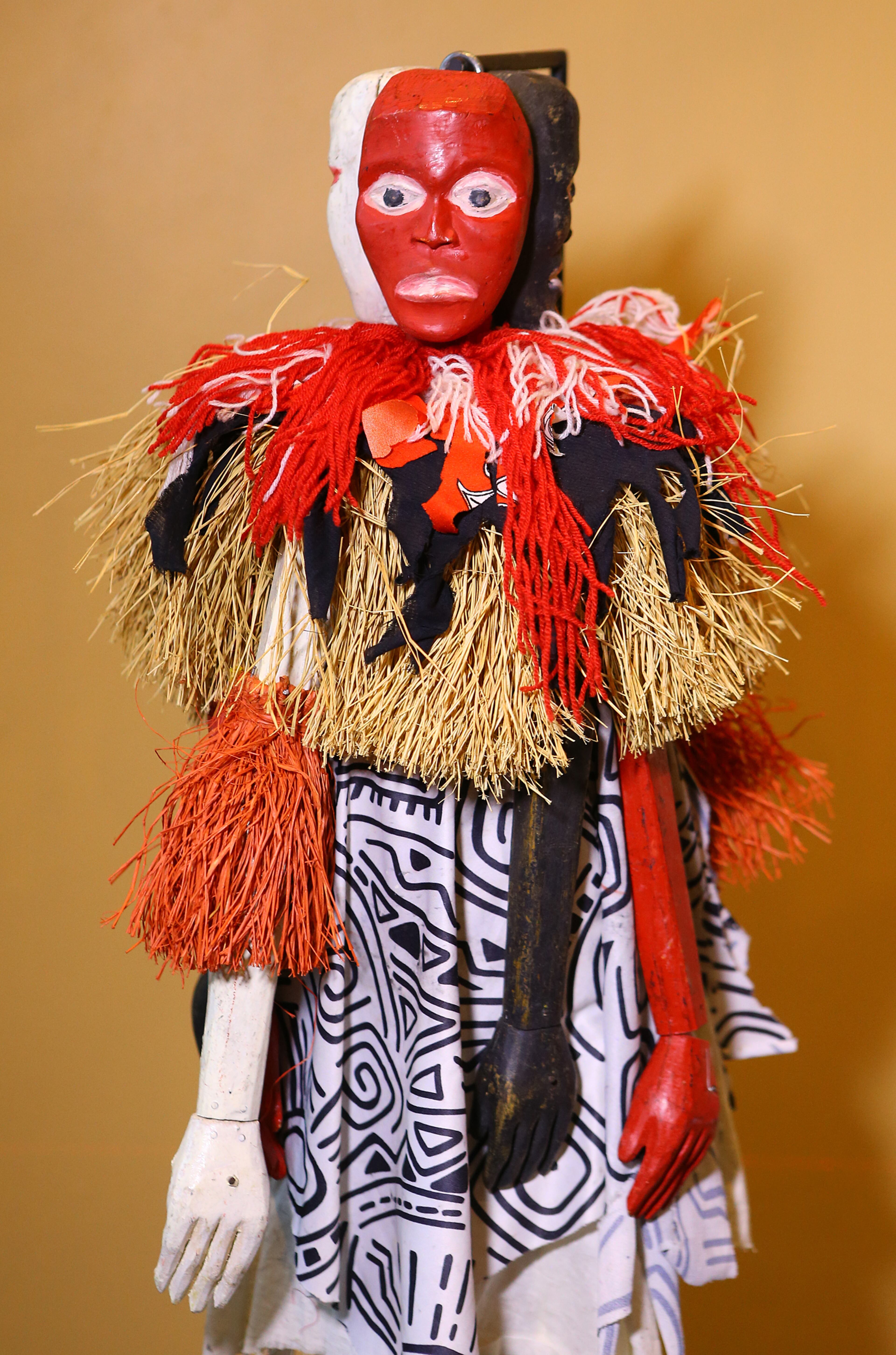 Untitled, Dannaye Kalafei, Africa, Togo, Circa 1995, is a gift of Nancy Lohman Staub going into an international puppets display at The Center for Puppetry Arts on Monday, Jan. 13, 2014, in Atlanta. CURTIS COMPTON / CCOMPTON@AJC.COM