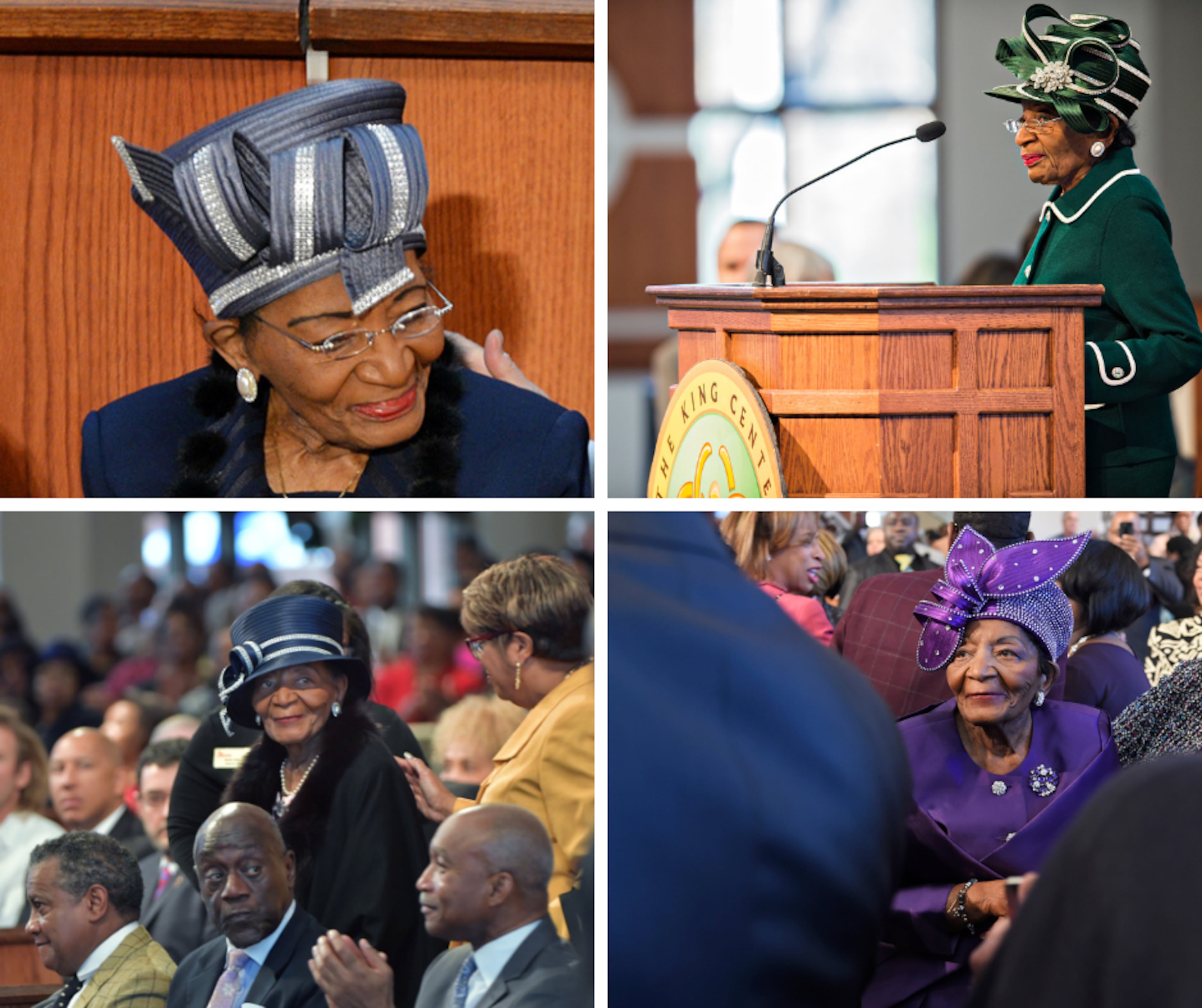Christine King Farris, who died in 2023, was a fashion icon, known for her hundreds of colorful and elaborate hats. (AJC file)
