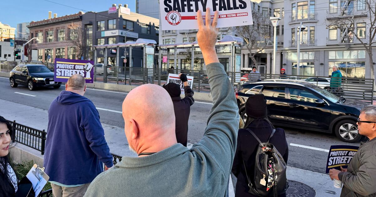 Lyft and Uber drivers protest Waymo robotaxis as California considers further regulations